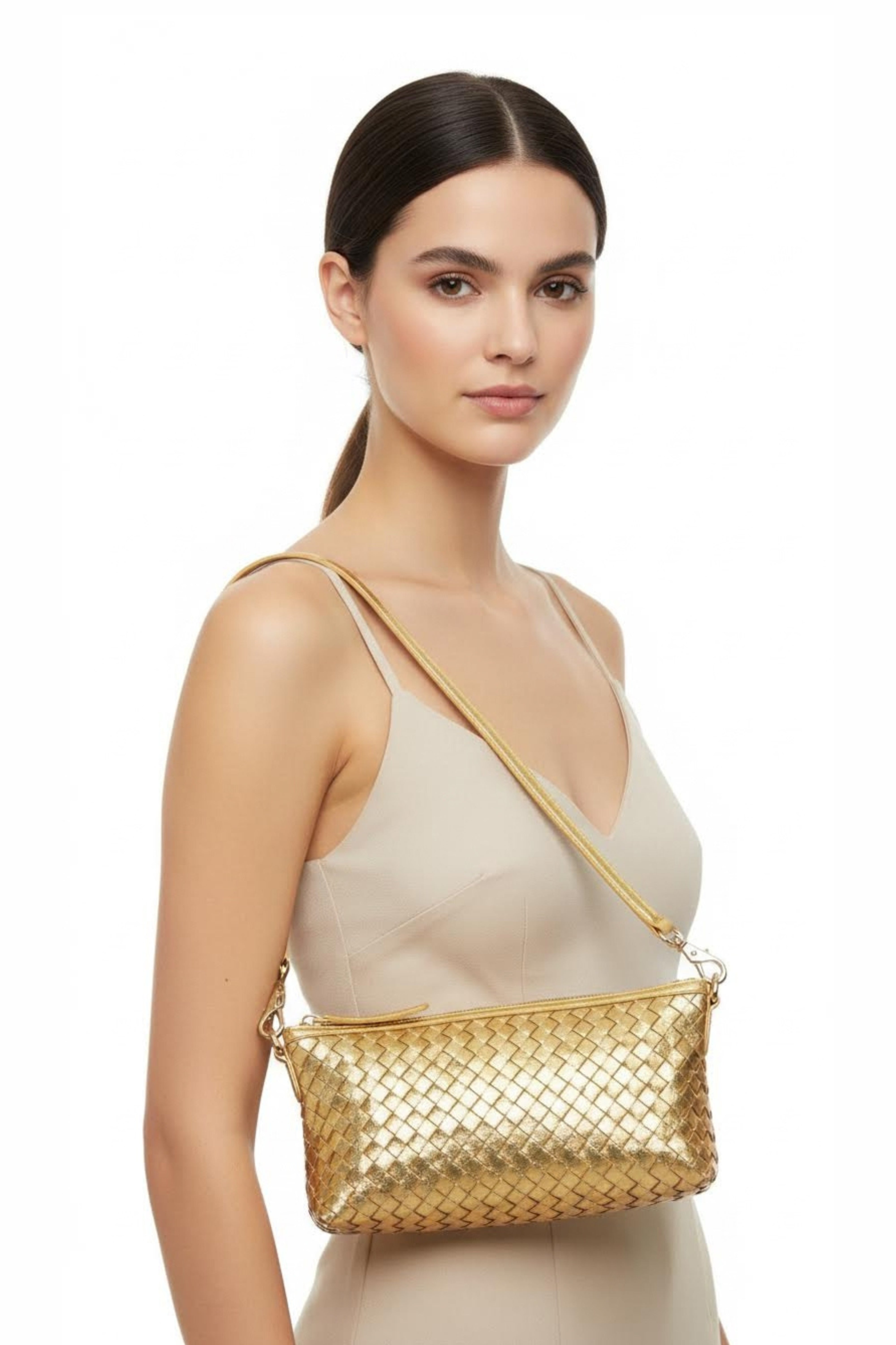 The Astrid Silver Weaved Bag
