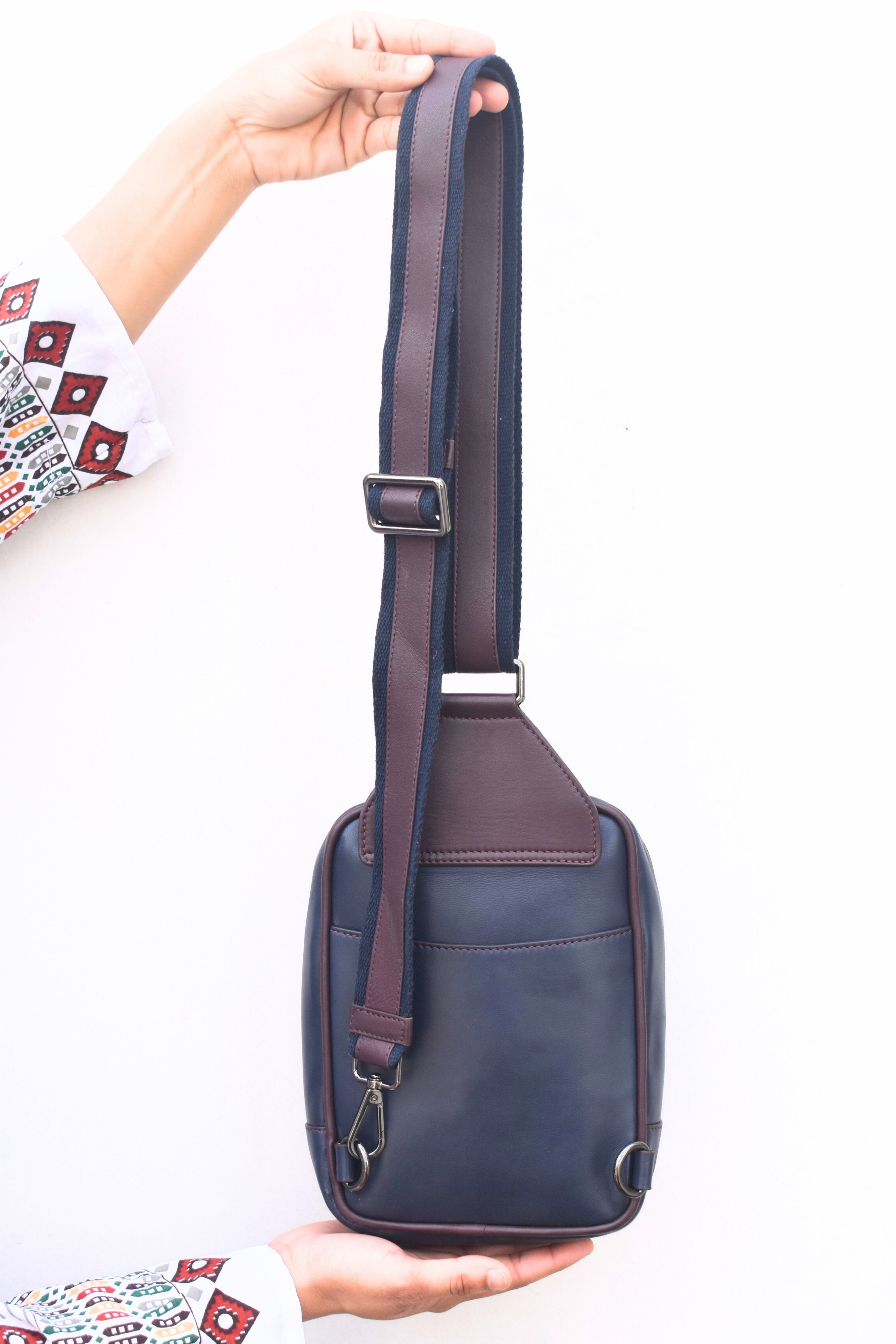 Truffle Noir Leather Sling Bag