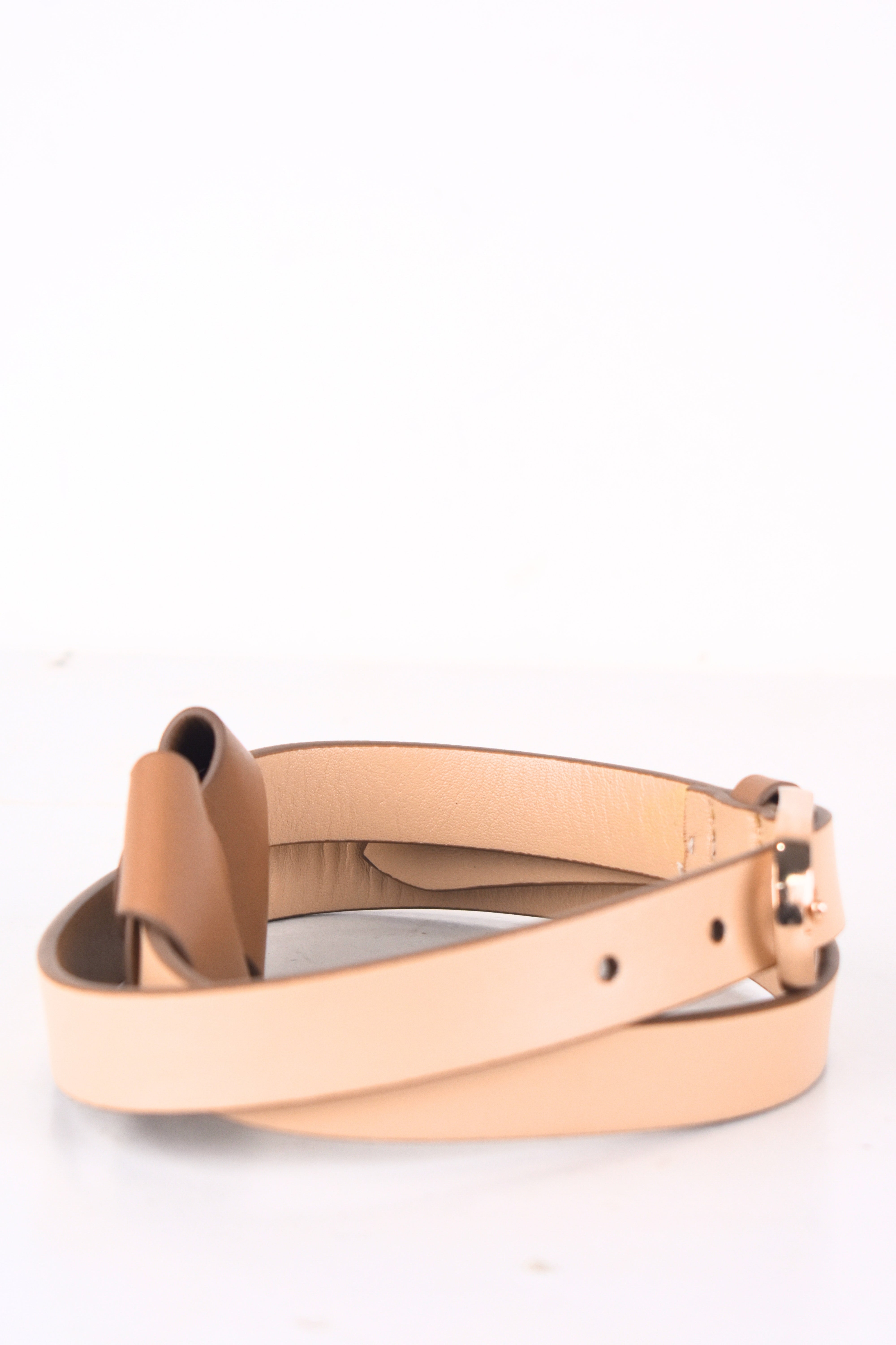 Caramel Bow Leather Belt