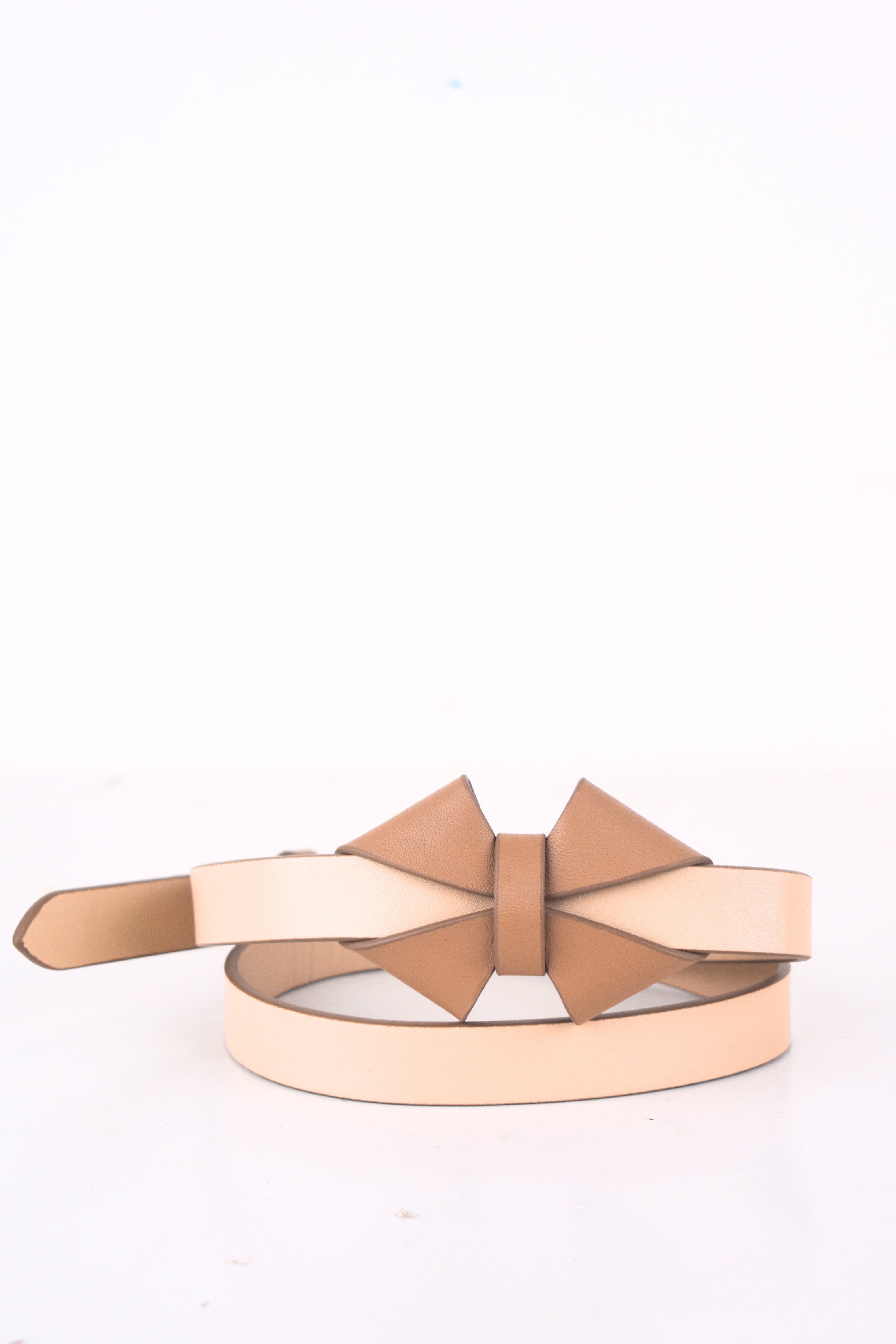 Caramel Bow Leather Belt