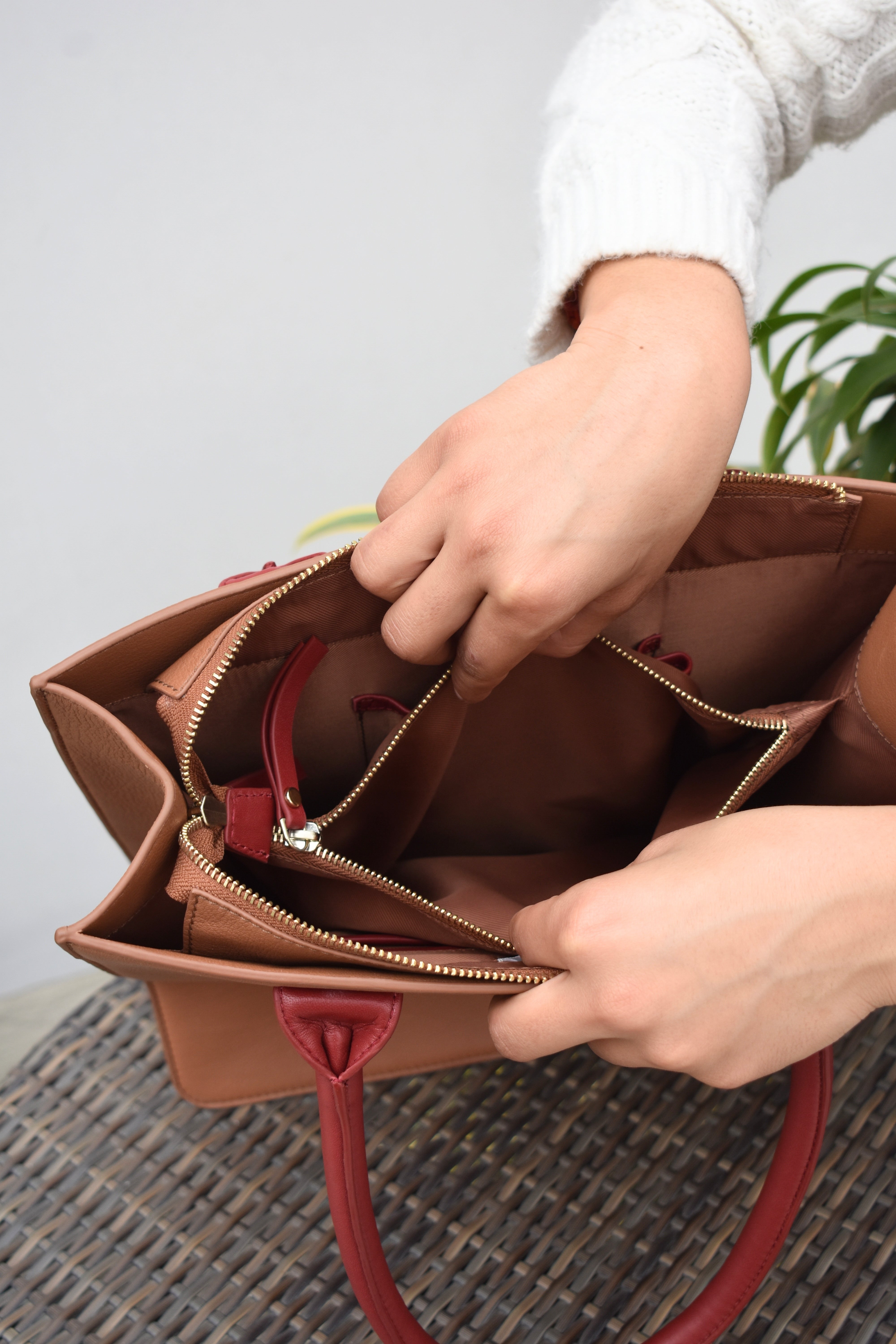 Chic Leather Fringe Tote