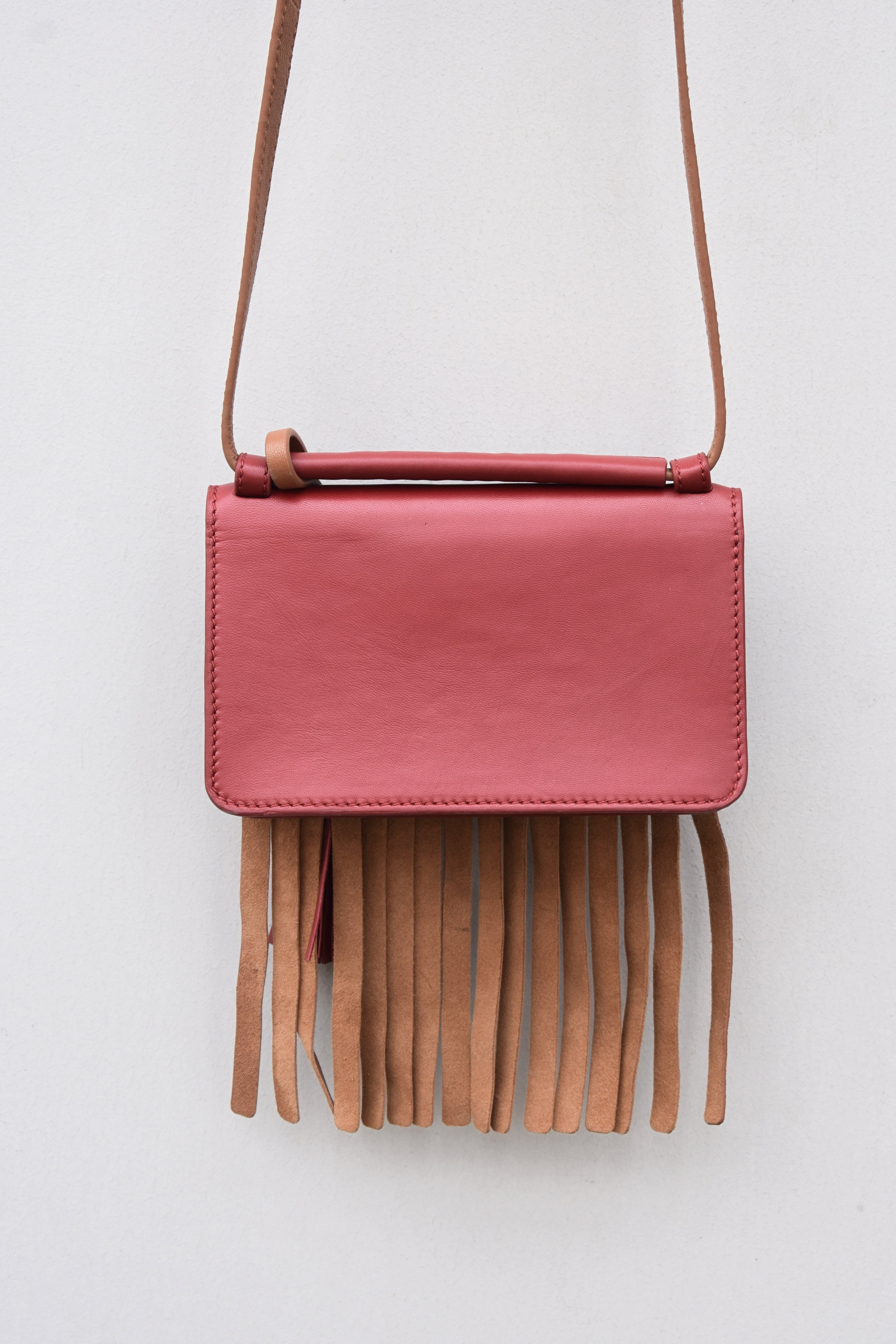 Leather Fringe Crossbody Bag