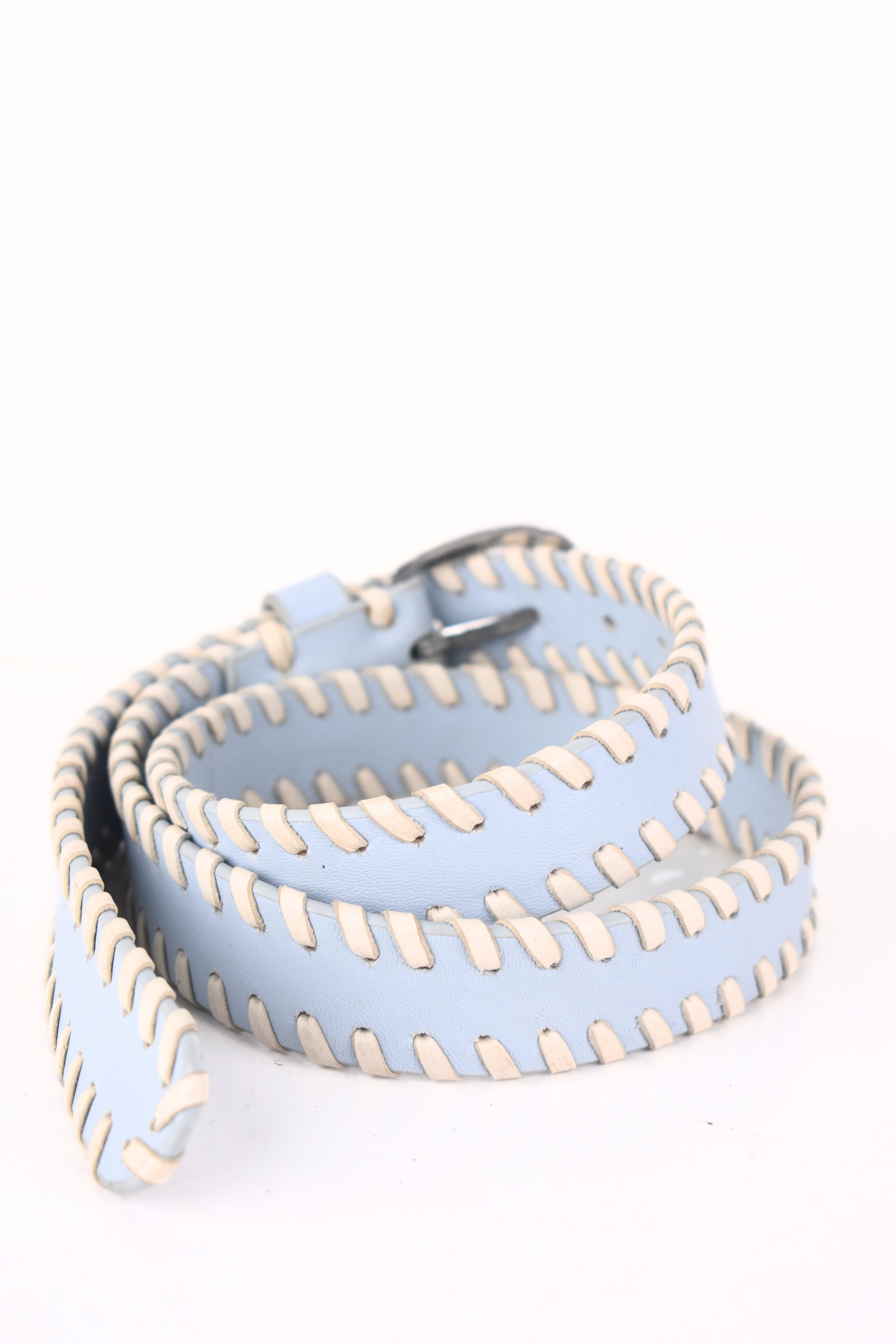 Sky Stitch Leather Belt