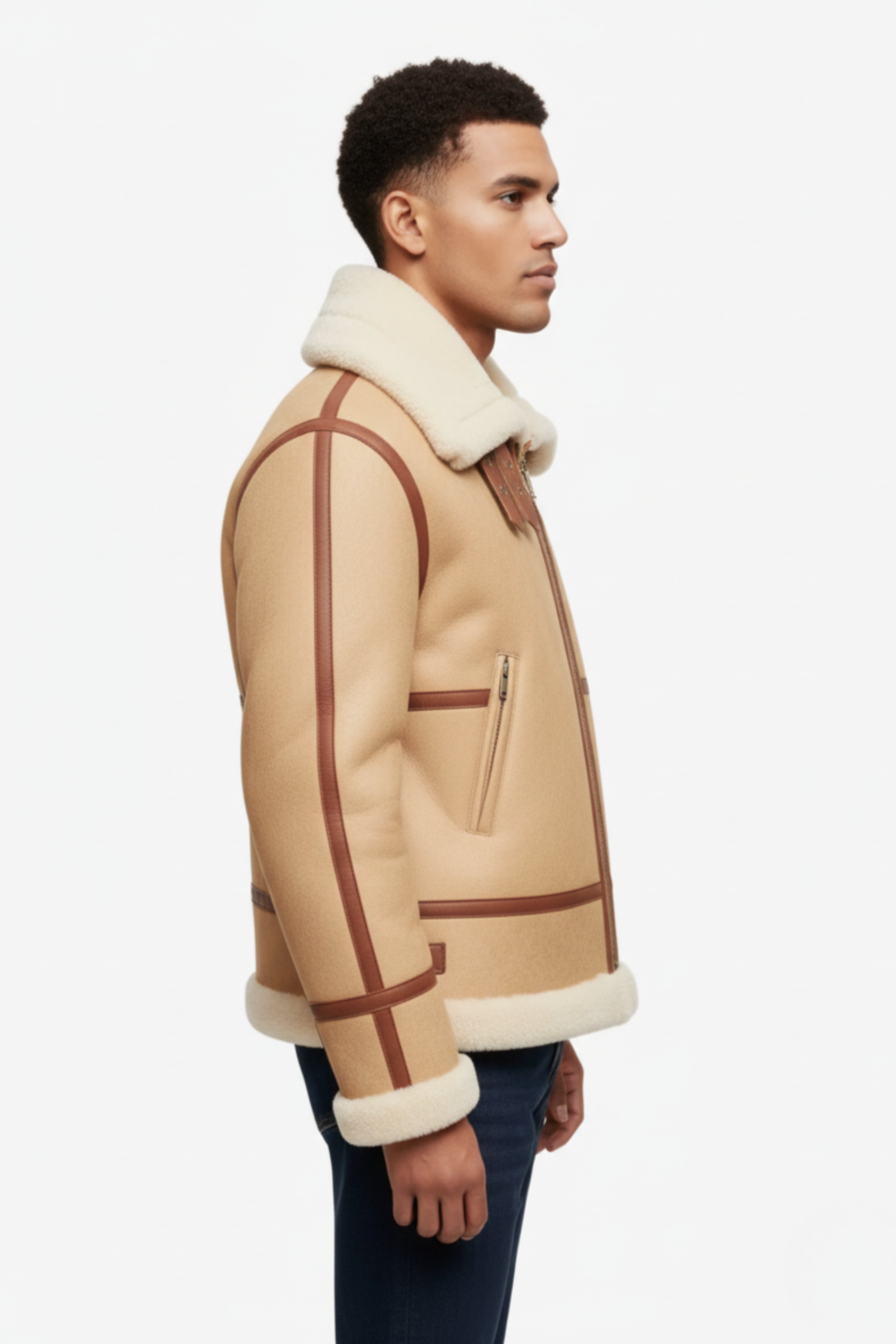 The Sandcrest Arctic Shearling Aviator Jacket