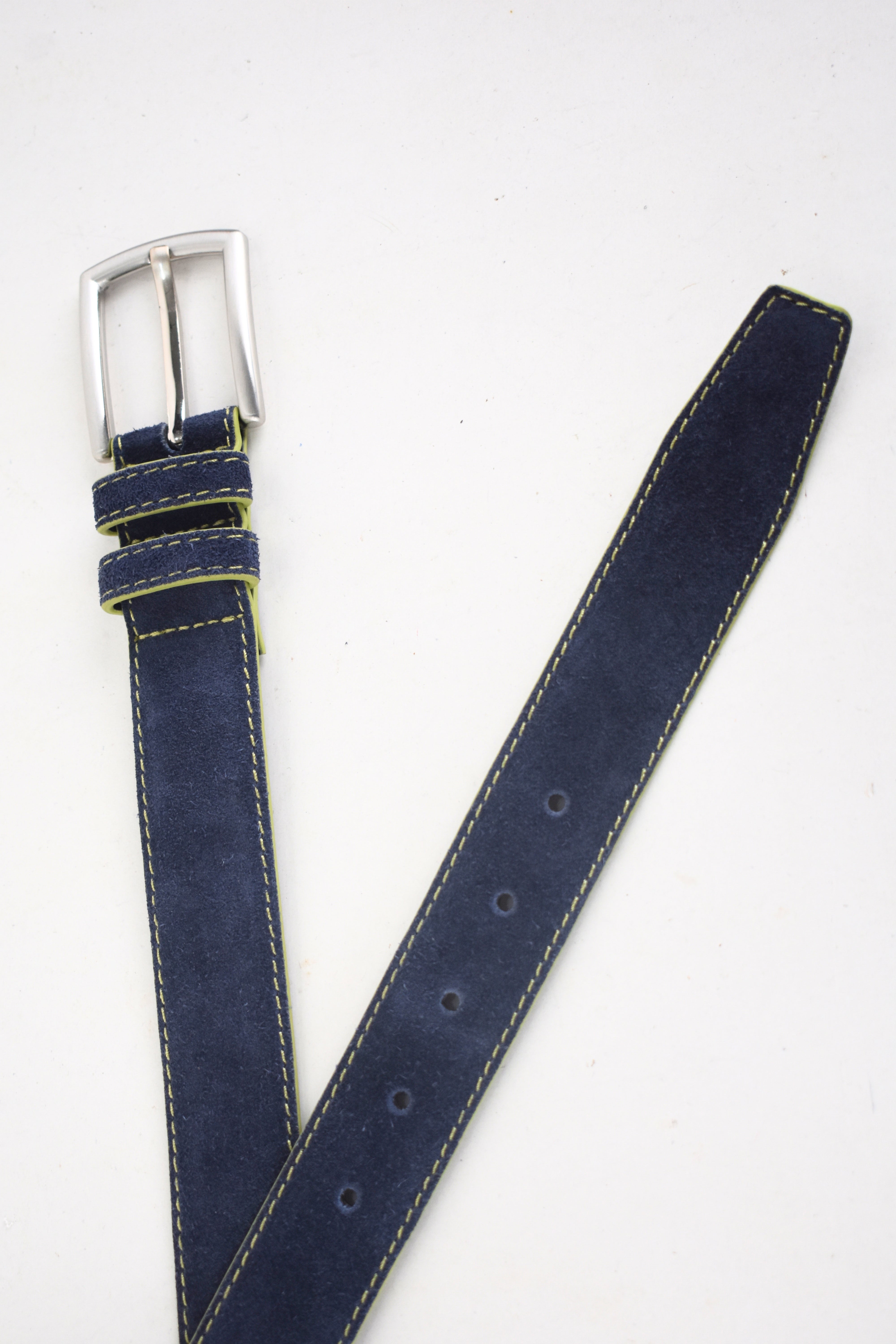 Men's Indigo Edge Suede Belt
