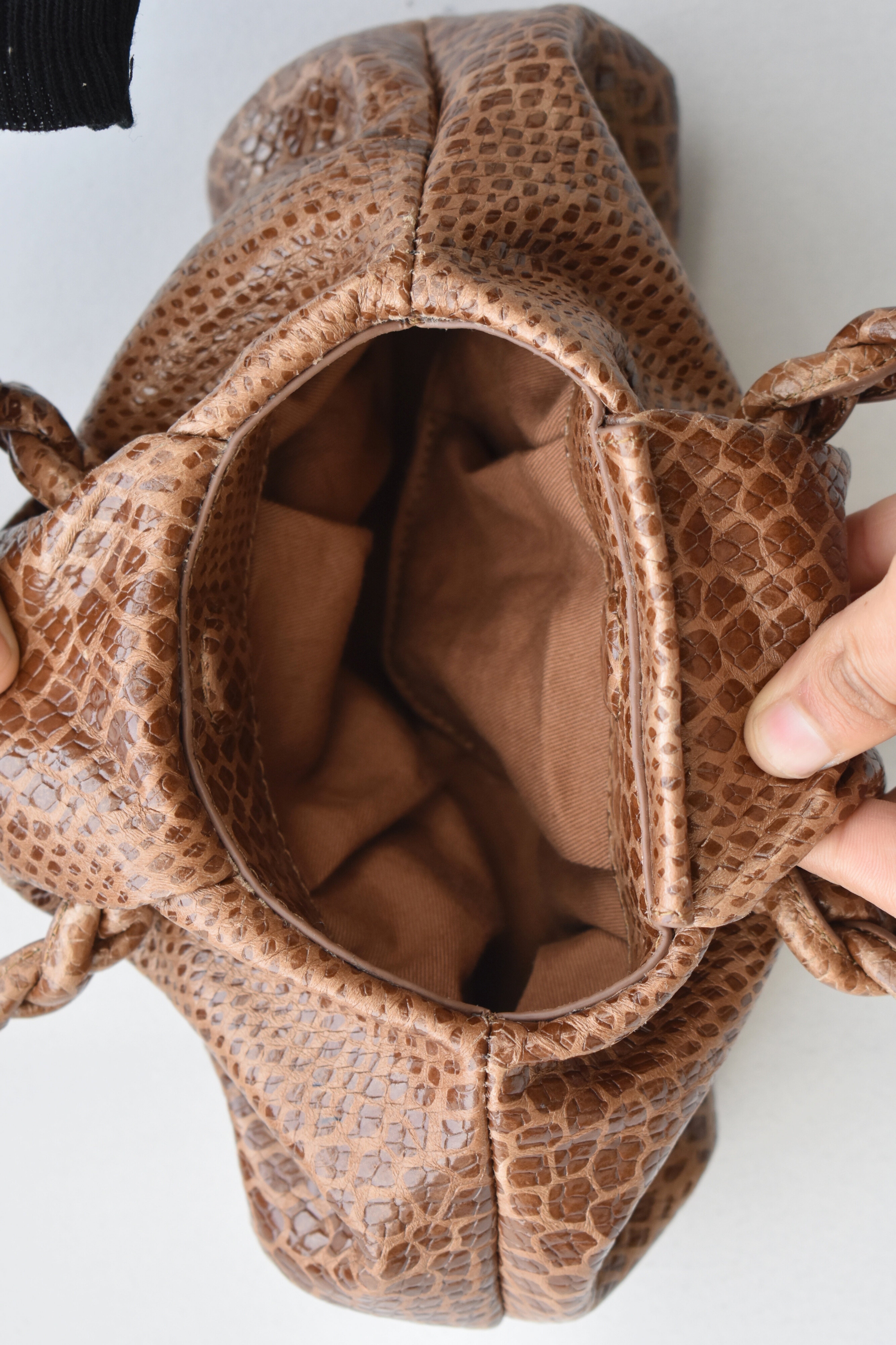 Elegance: Split Foil Leather Bag