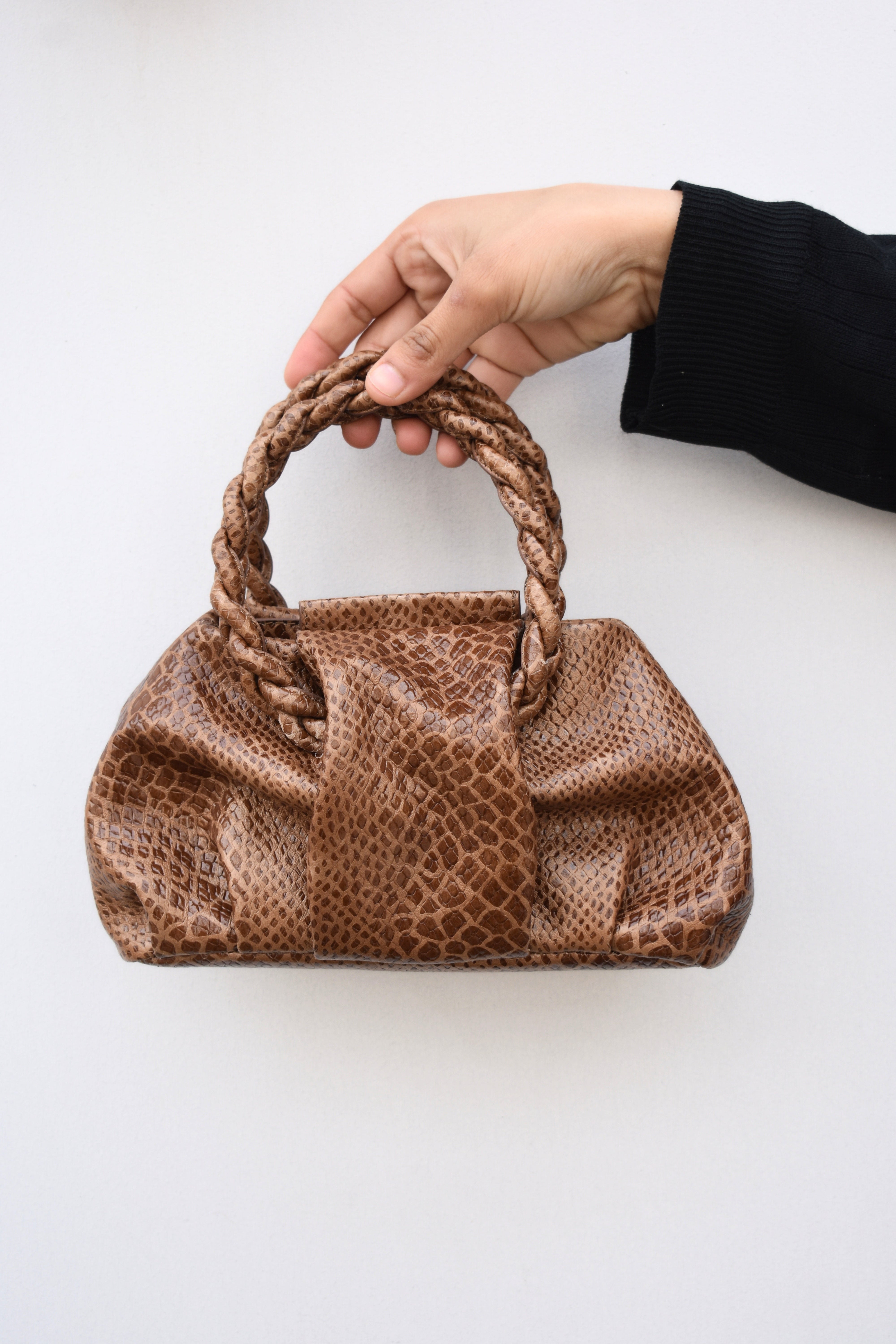Elegance: Split Foil Leather Bag
