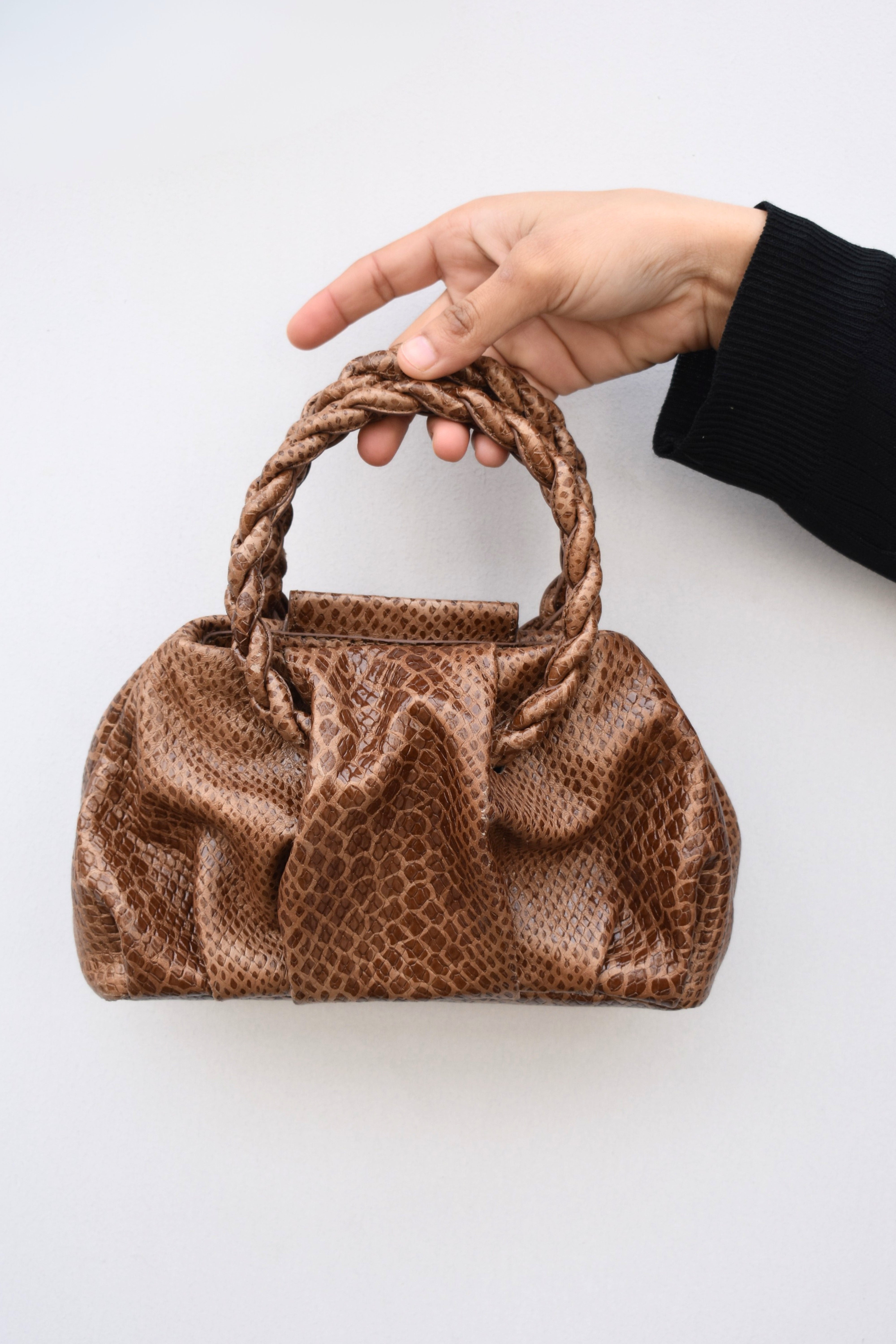 Elegance: Split Foil Leather Bag