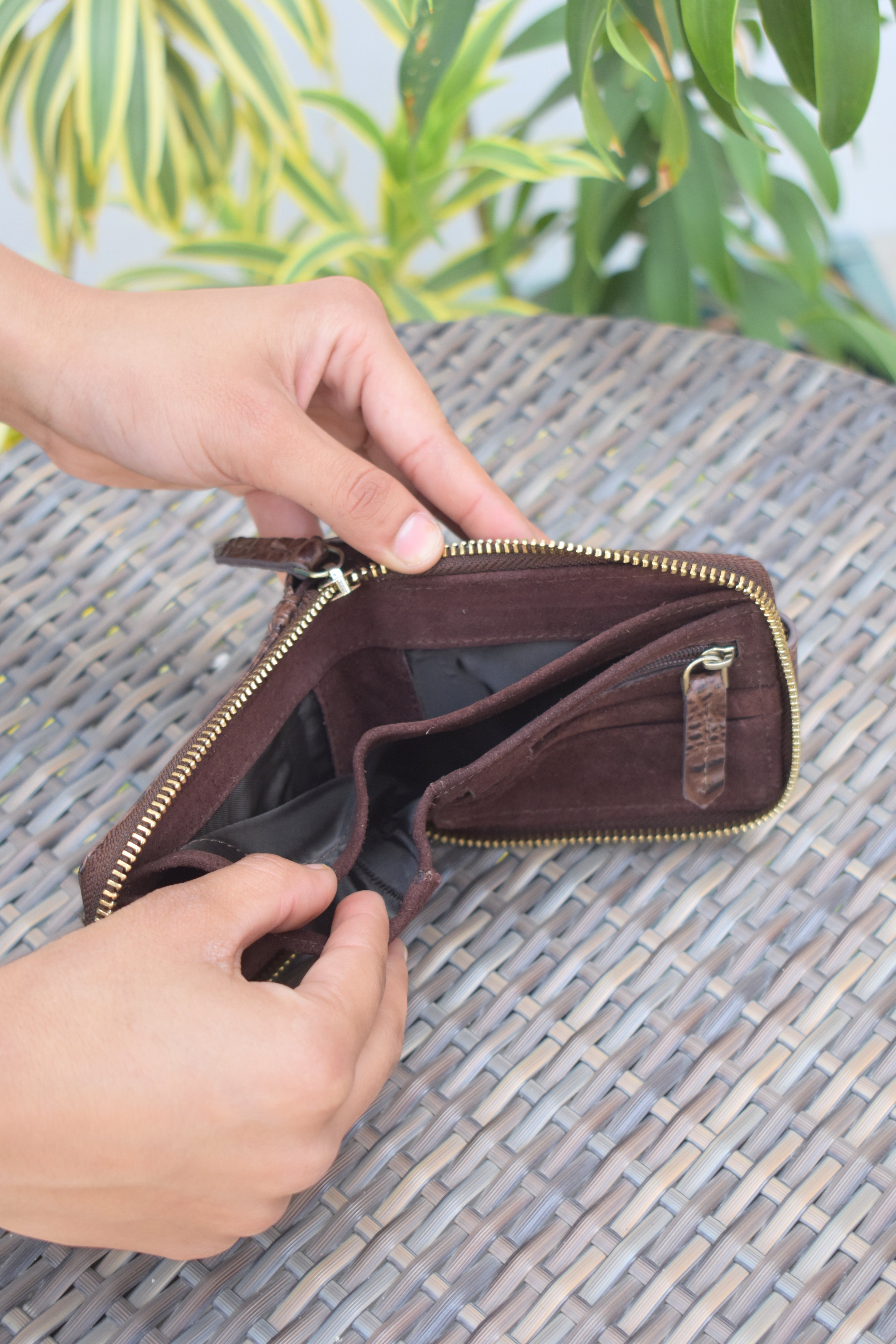 Genuine Crocodile Embossed Leather Wallet