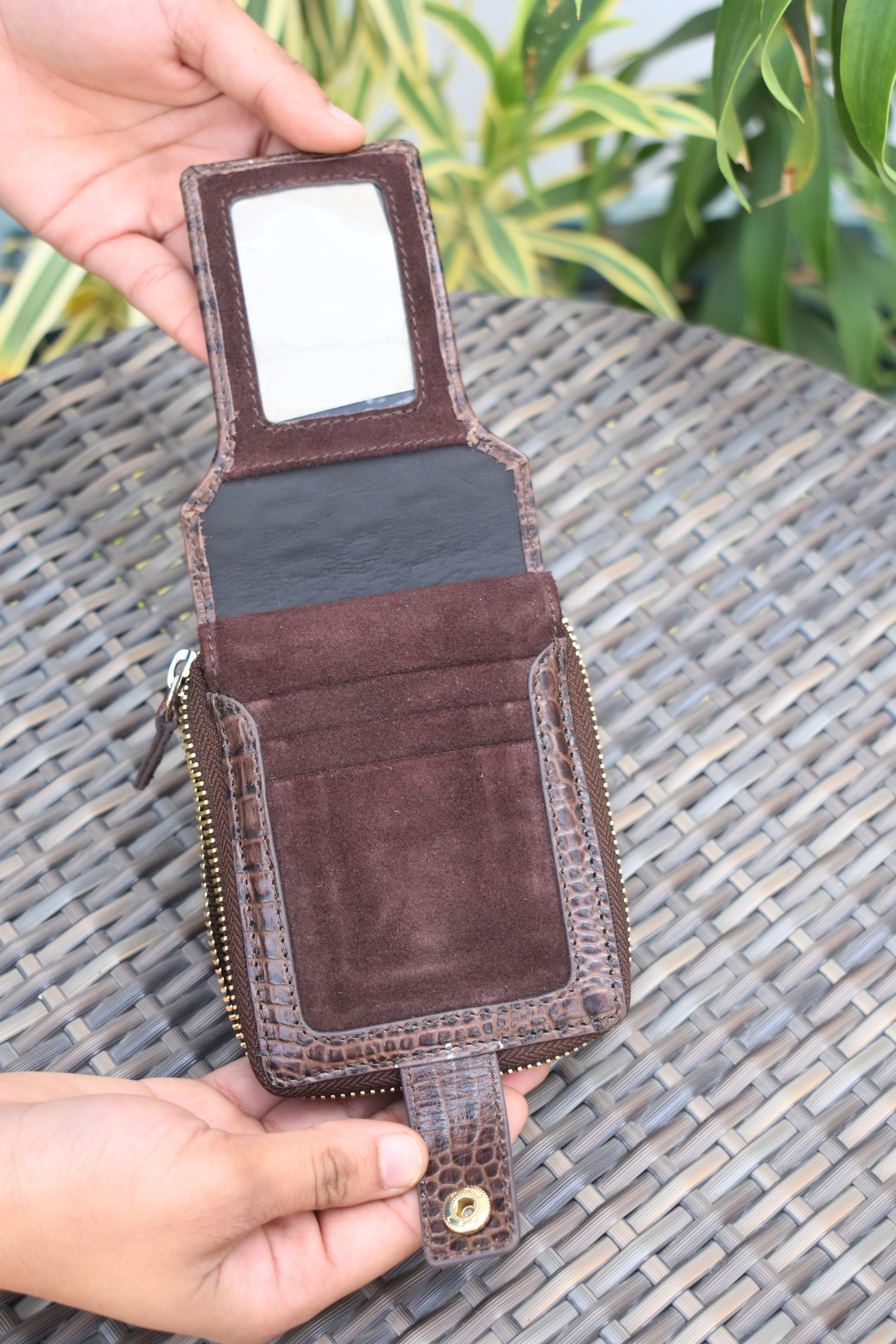 Genuine Crocodile Embossed Leather Wallet