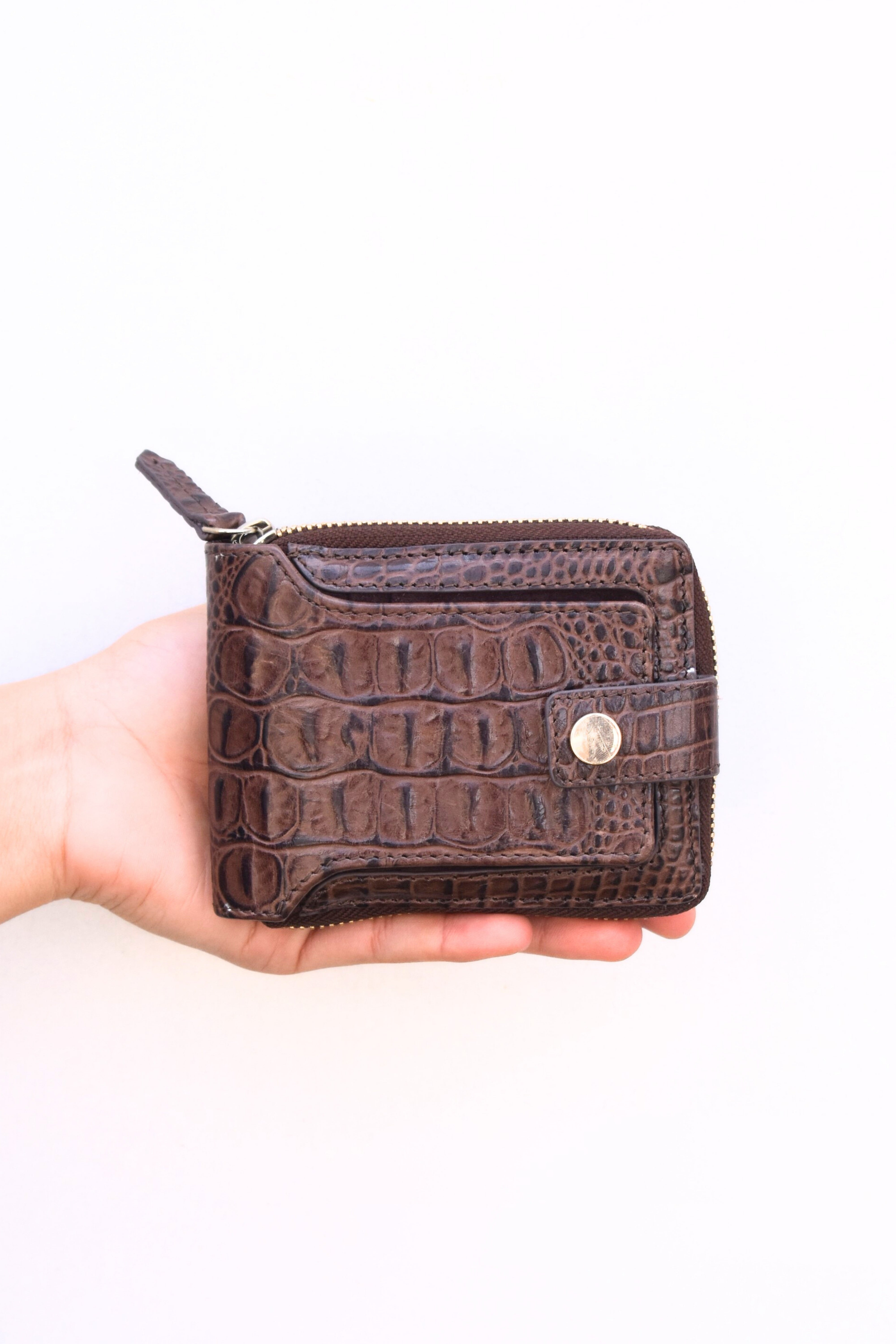 Genuine Crocodile Embossed Leather Wallet