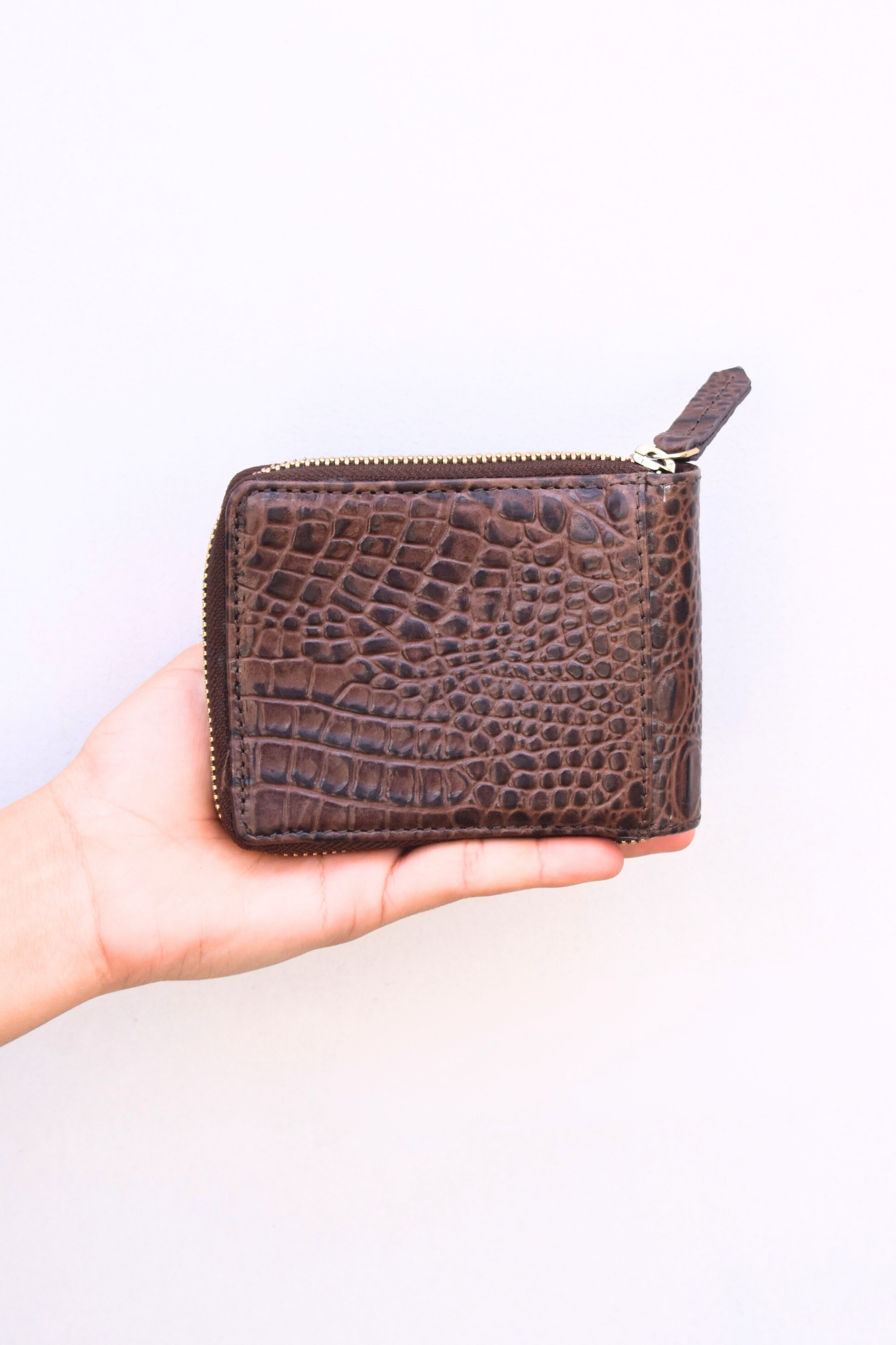 Genuine Crocodile Embossed Leather Wallet