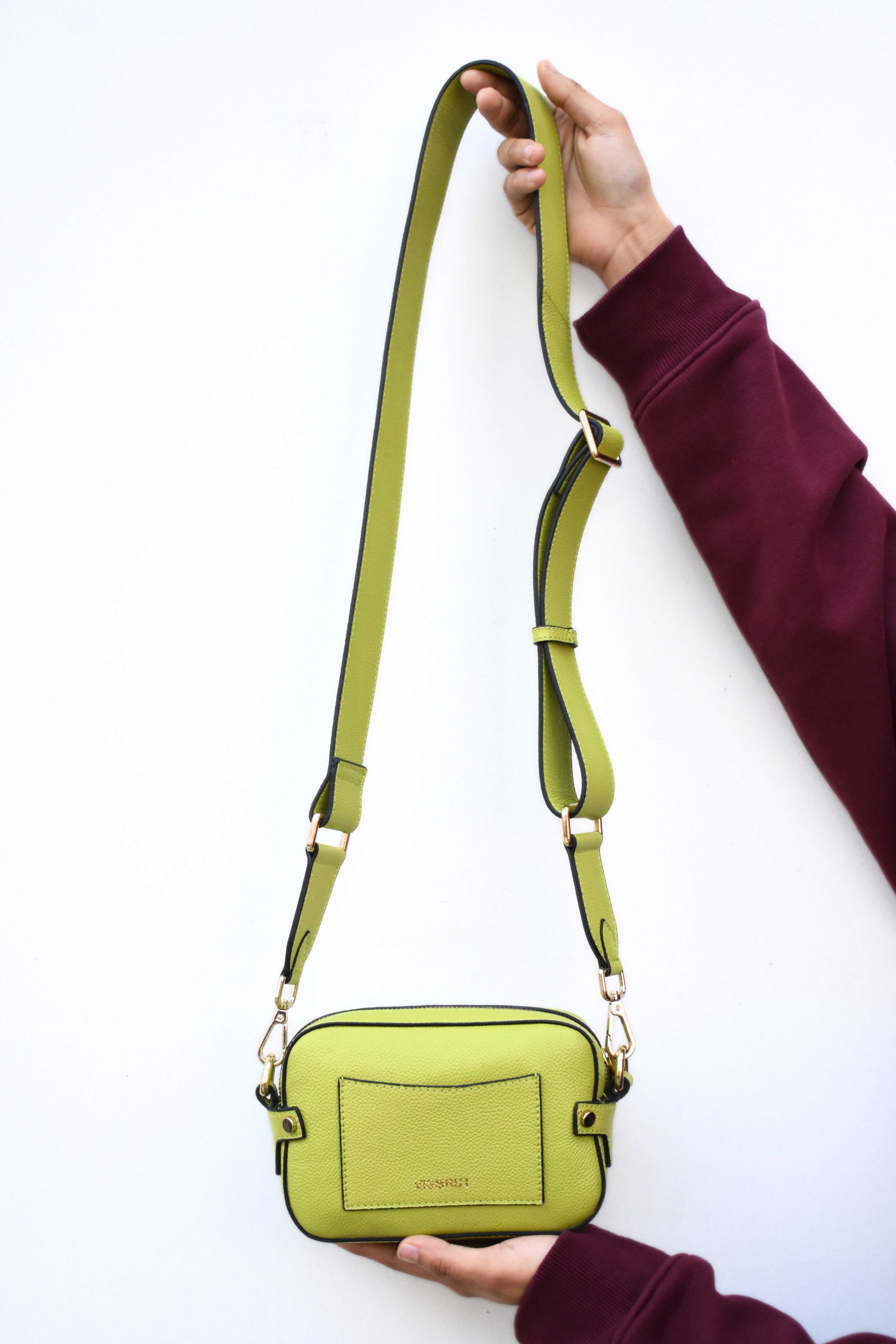 Truffle Noir Leather Bag - Neon