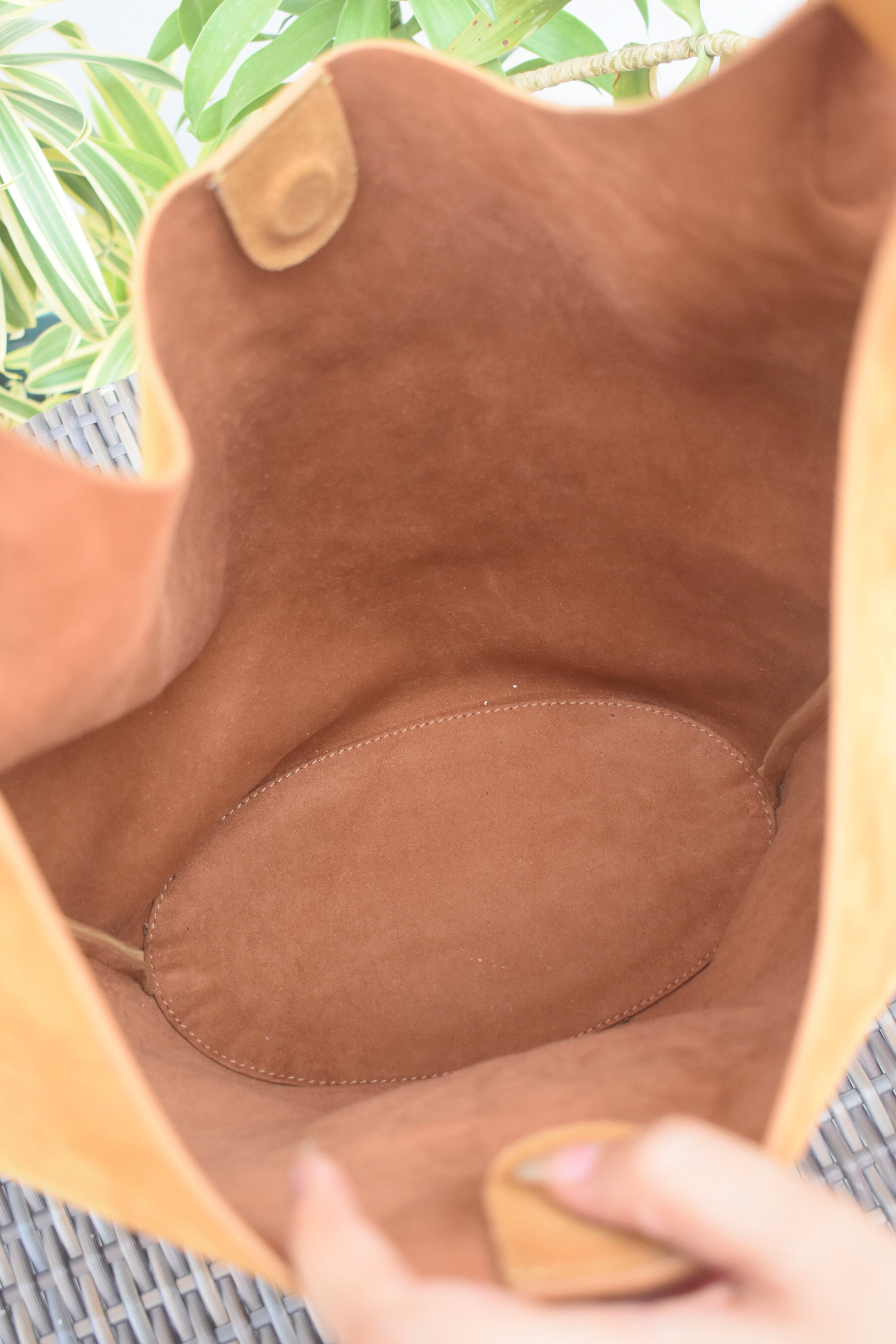 Sunset Bloom Suede Shoulder Bag