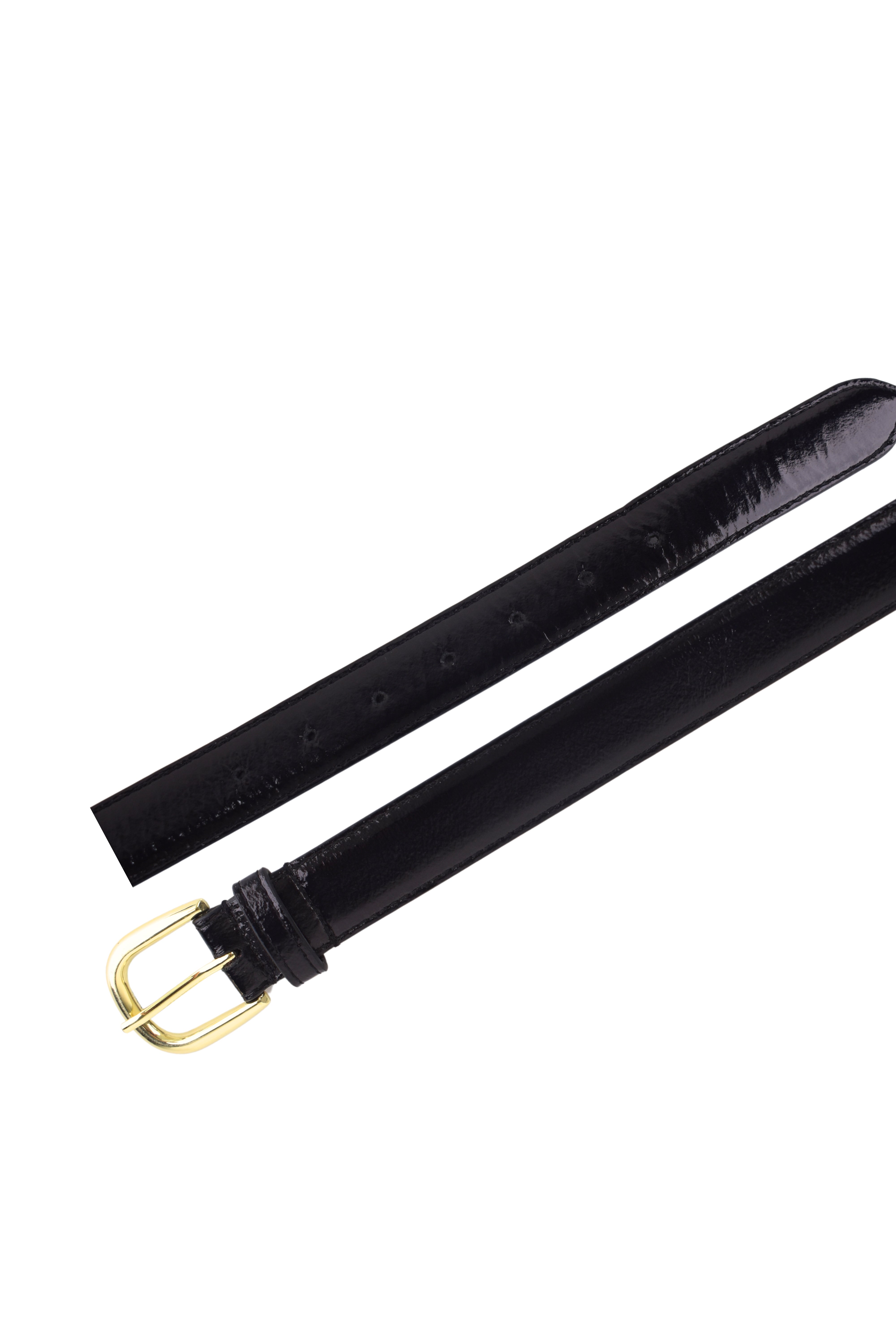 Classic Noir Gloss Leather Belt