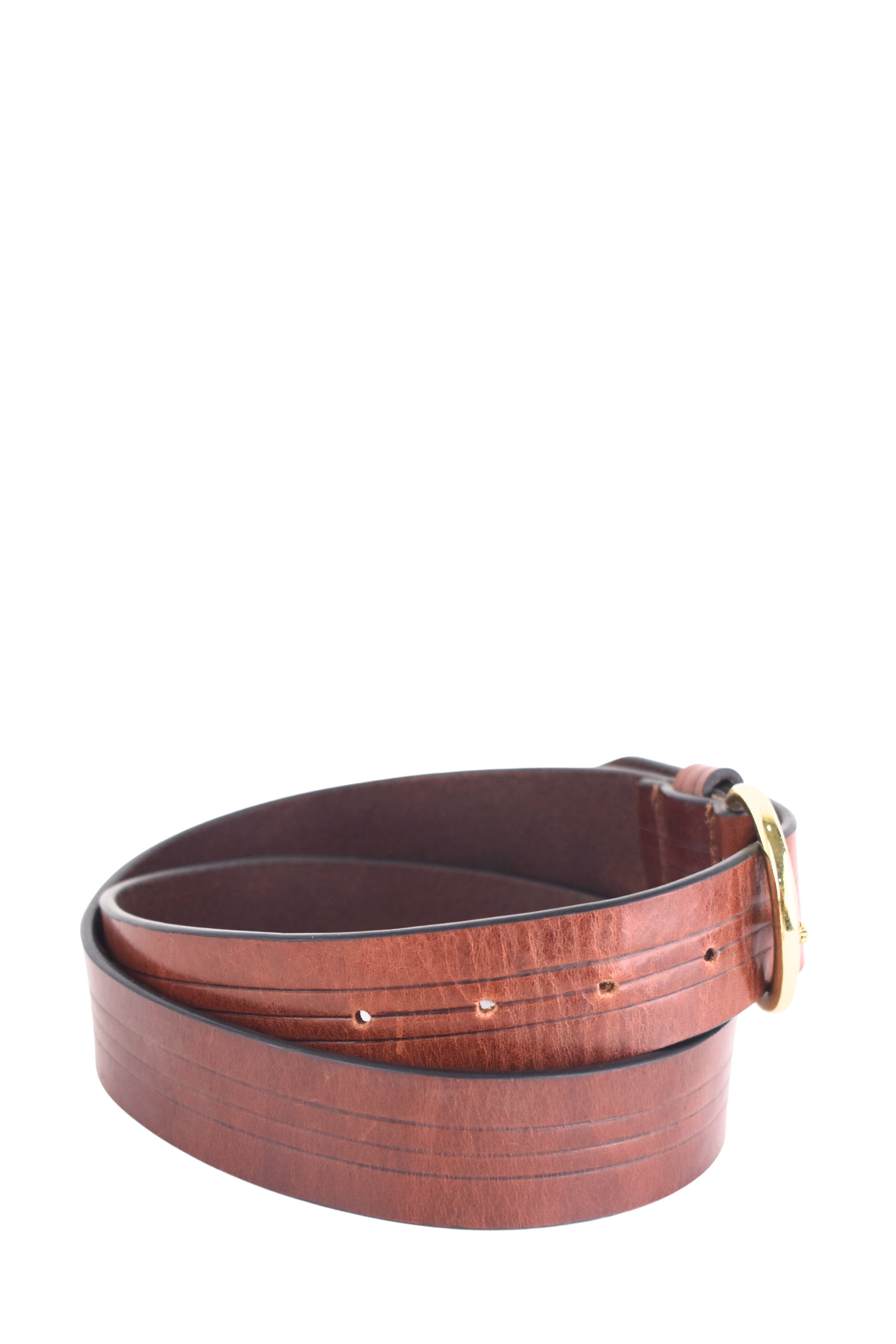 Vintage Loop Tan Leather Belt