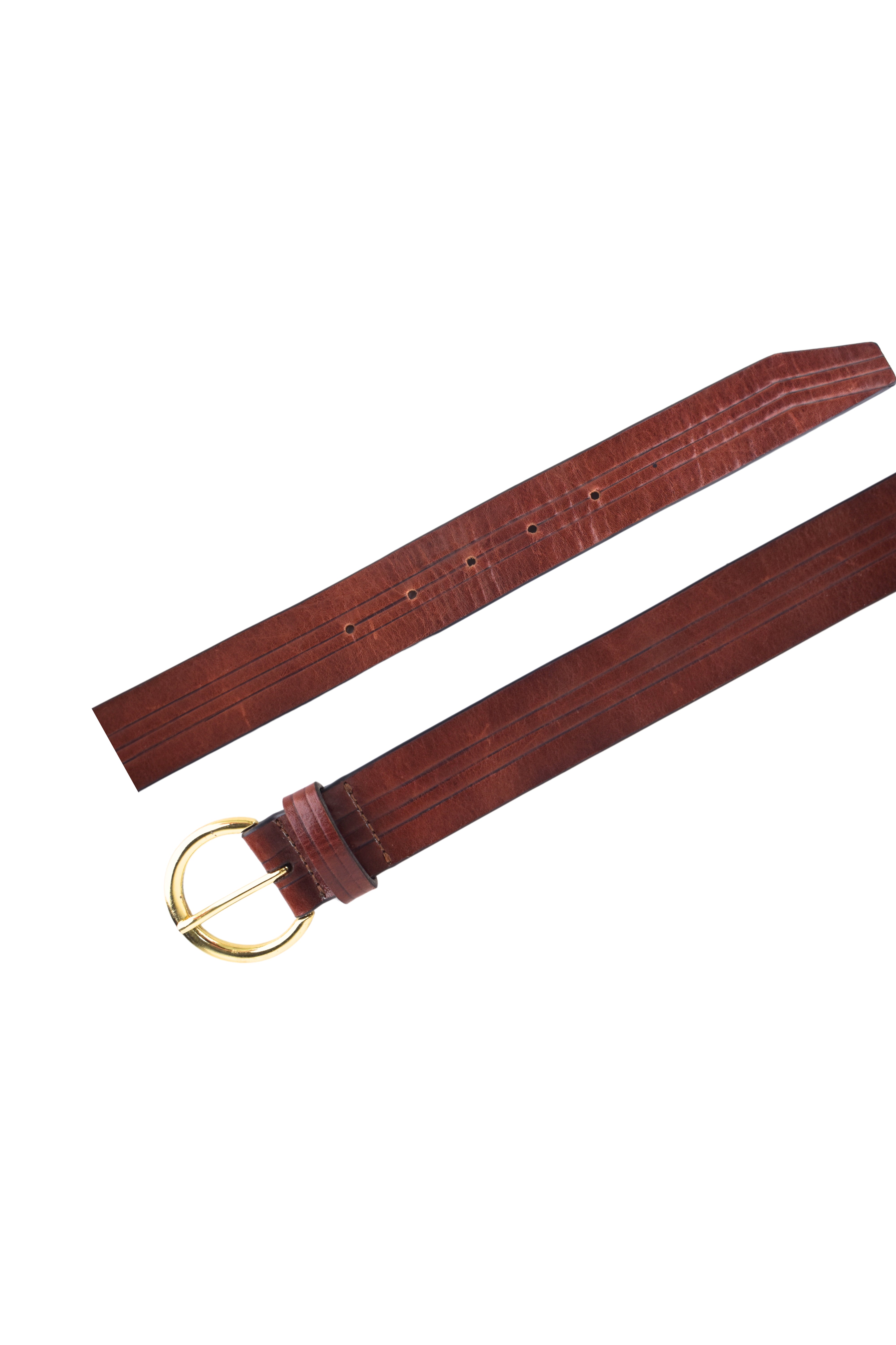 Vintage Loop Tan Leather Belt