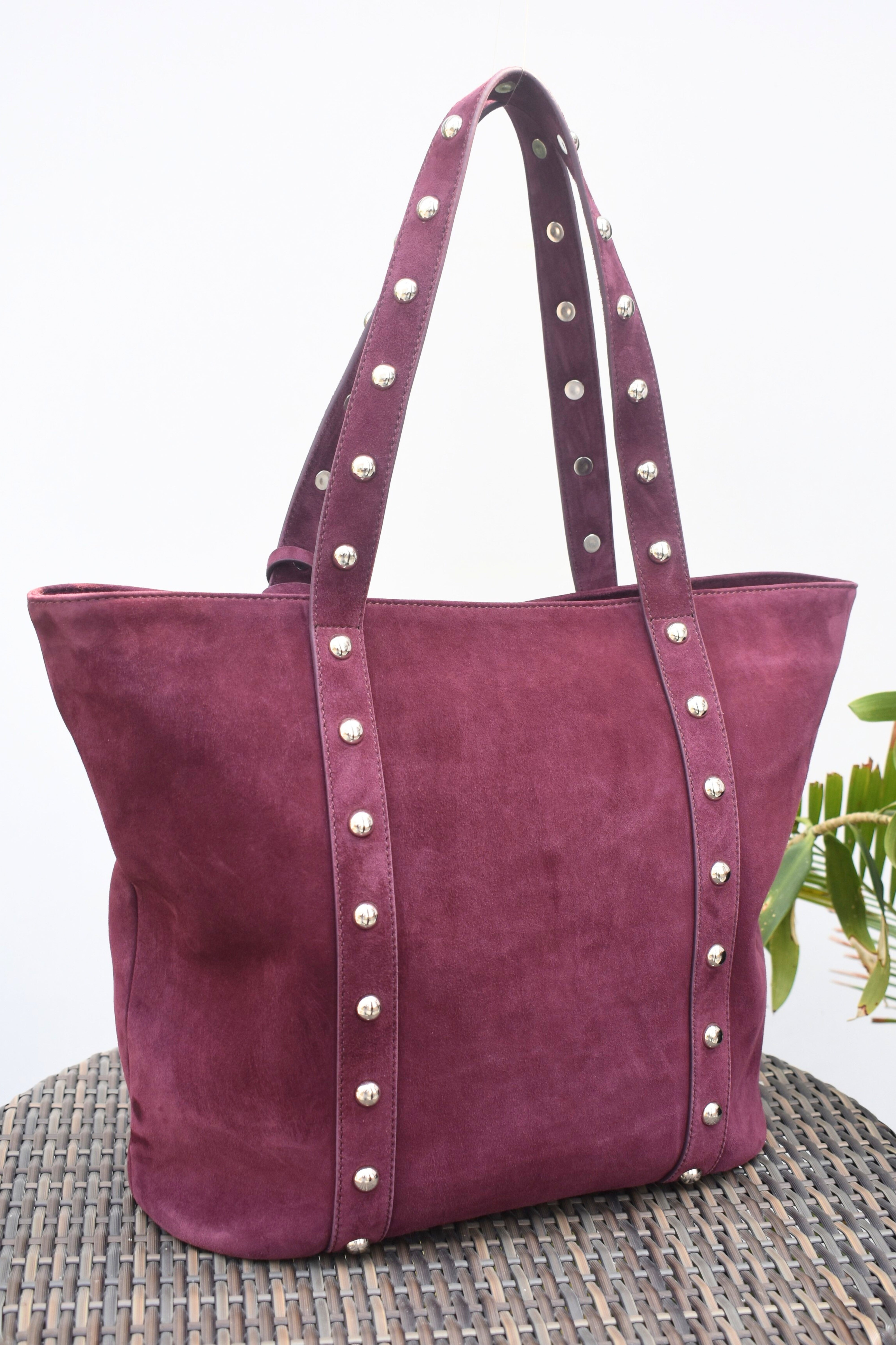 Aranya Suede Studded Tote Bag