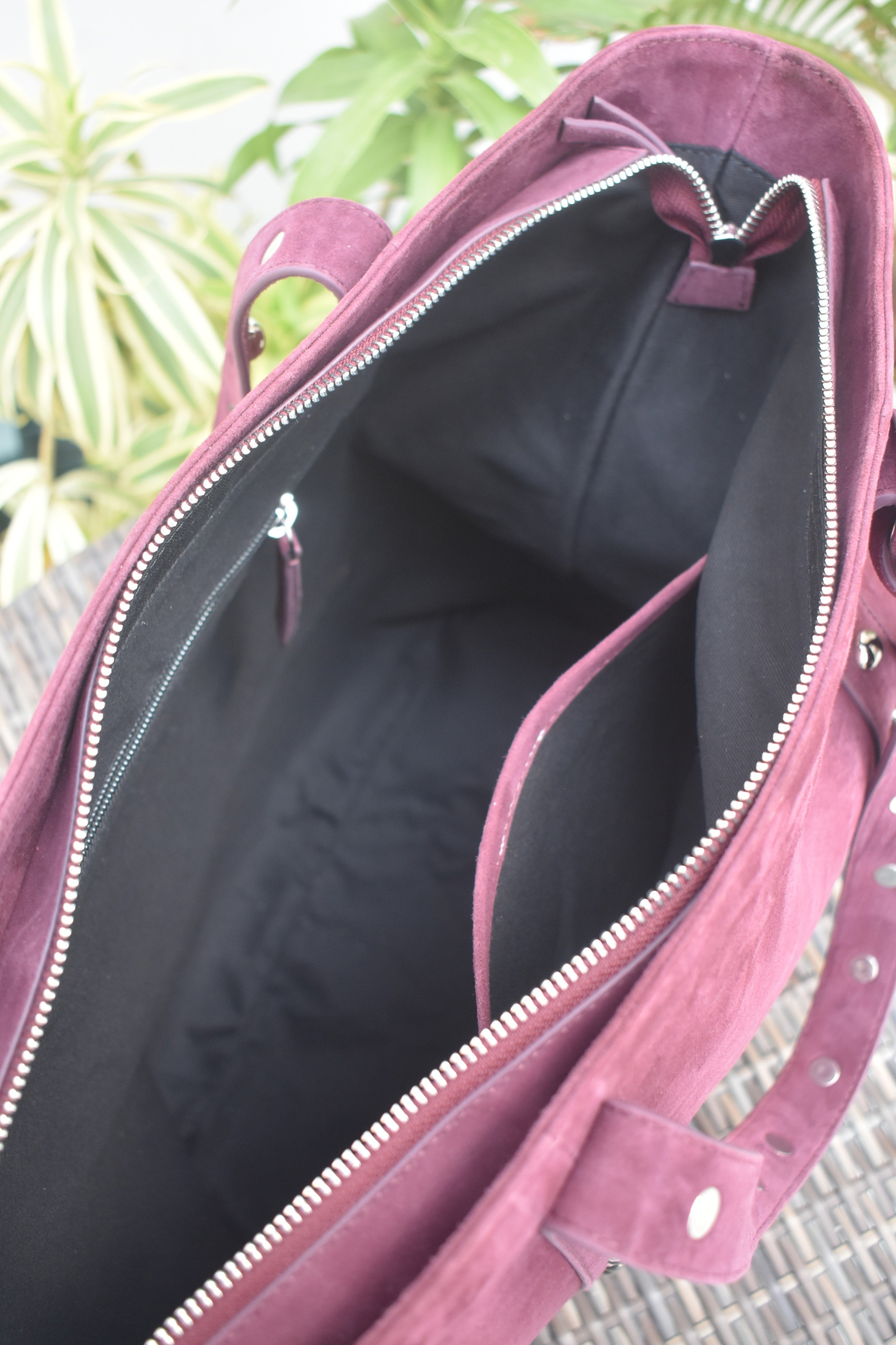 Aranya Suede Studded Tote Bag