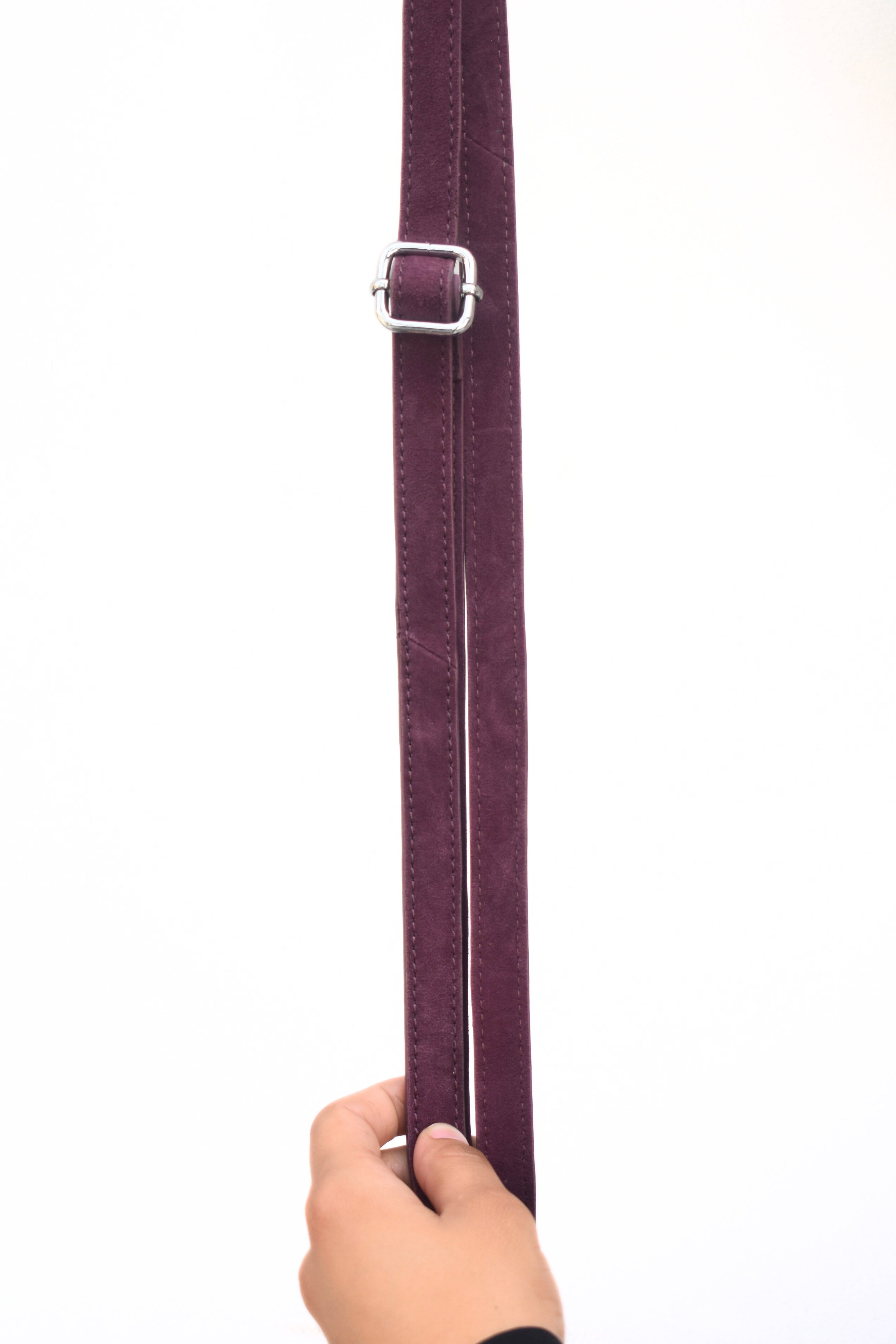 Aarvi Suede Sling – Plum Elegance