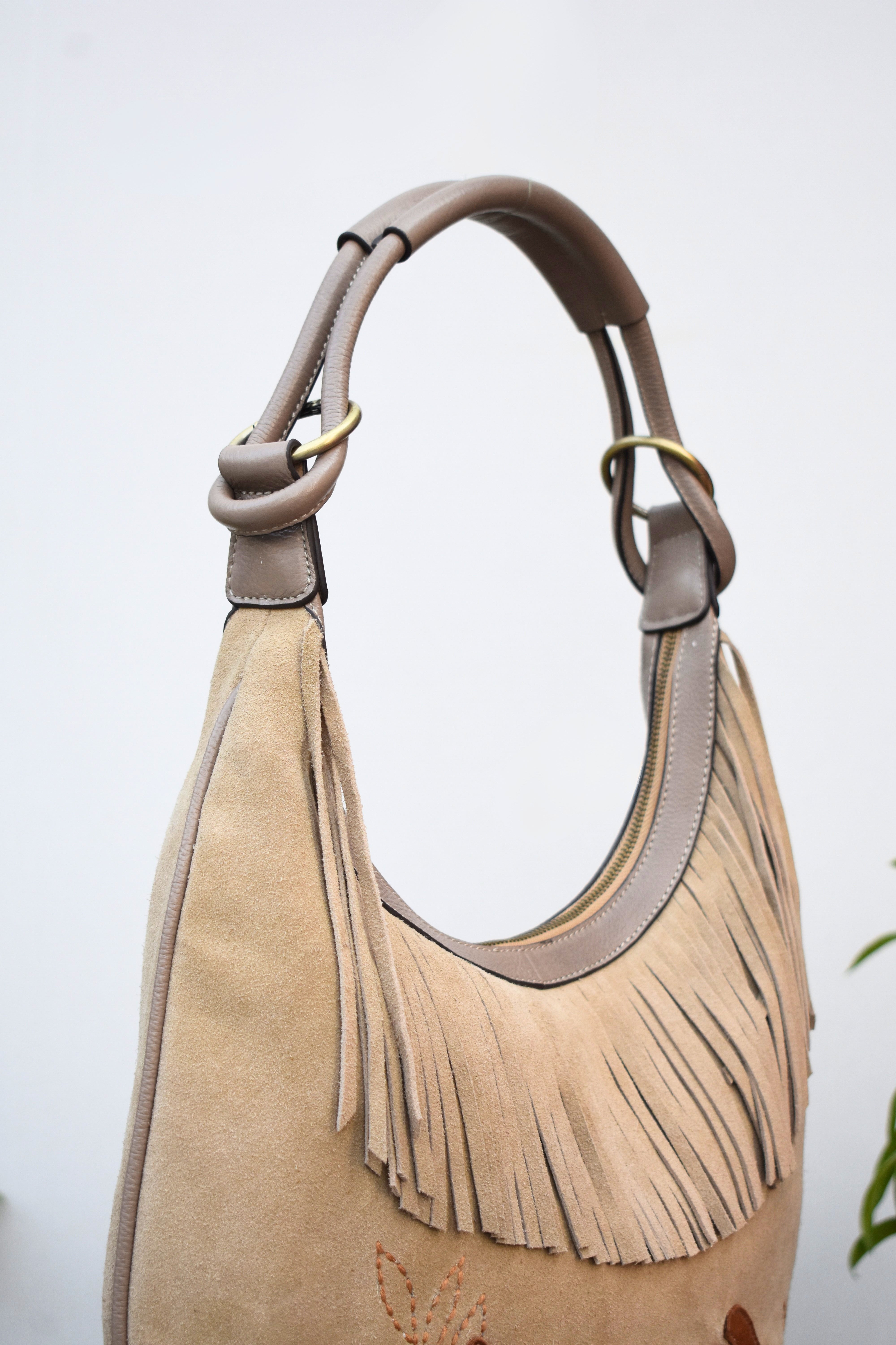 Desert Fringe Suede Shoulder Bag