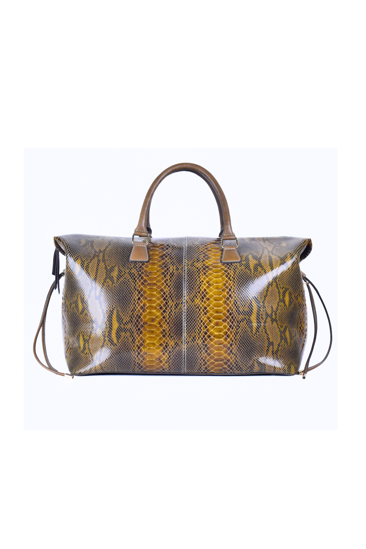 Snake Foil Leather Duffle Bag