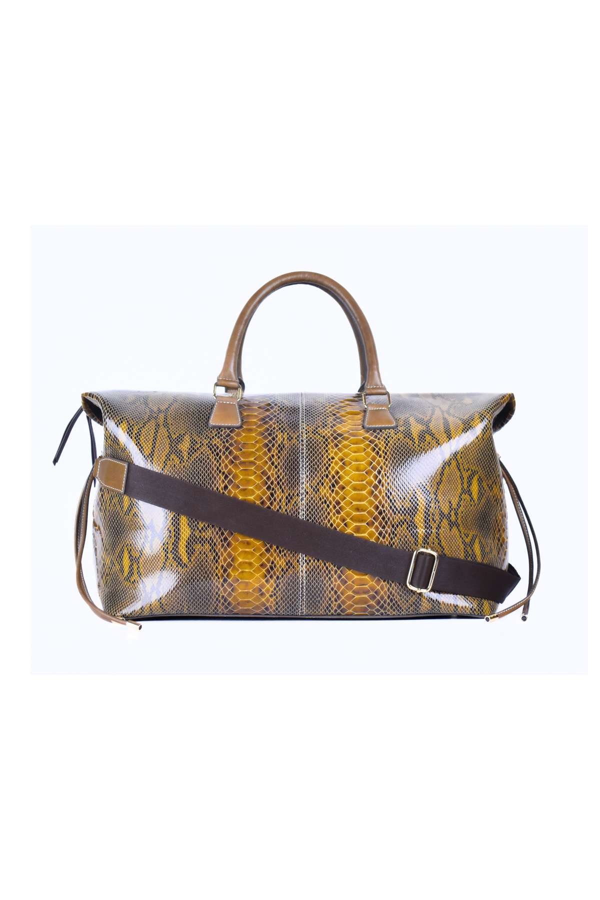 Snake Foil Leather Duffle Bag