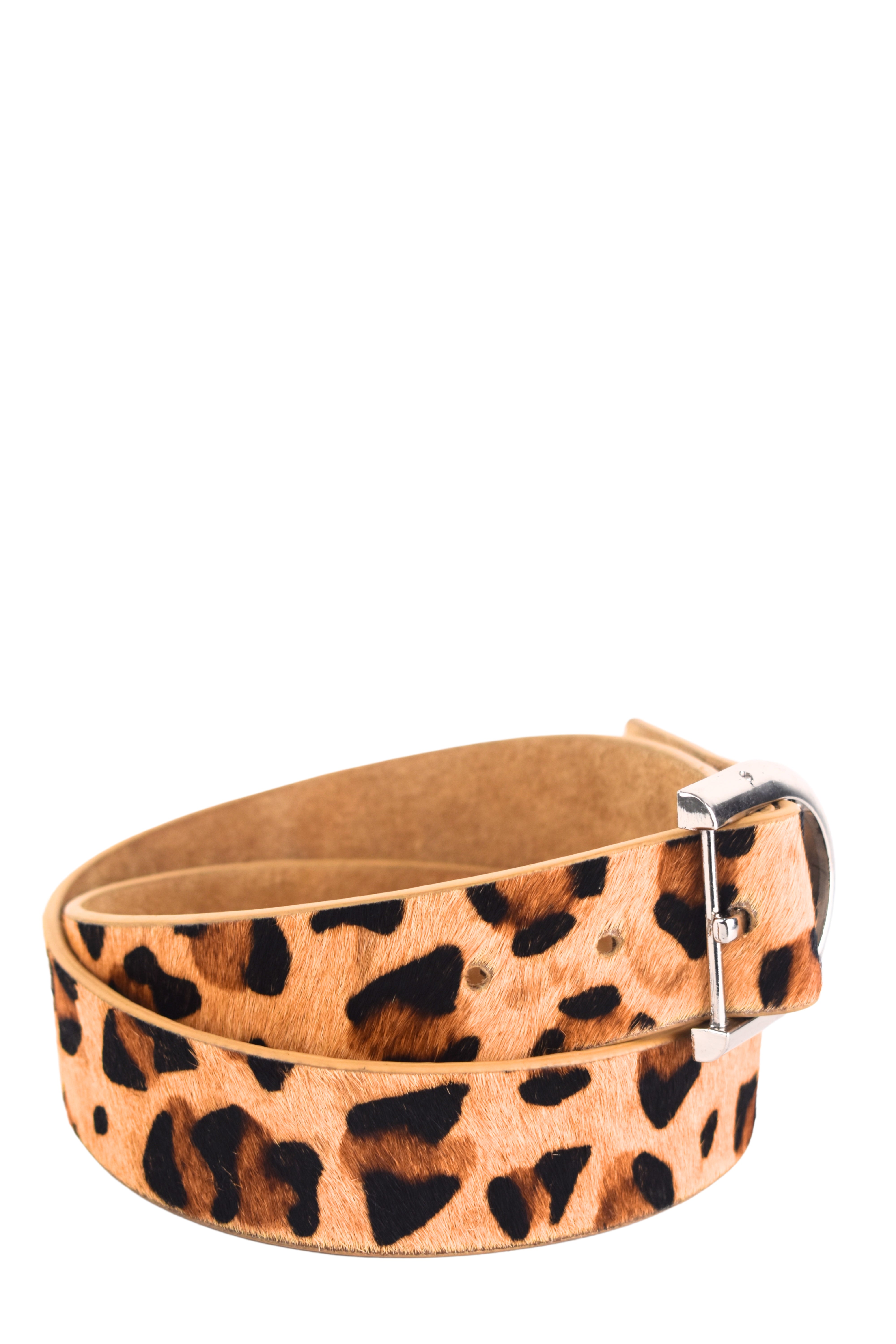 Savannah Spot Hair-On Leather Belt