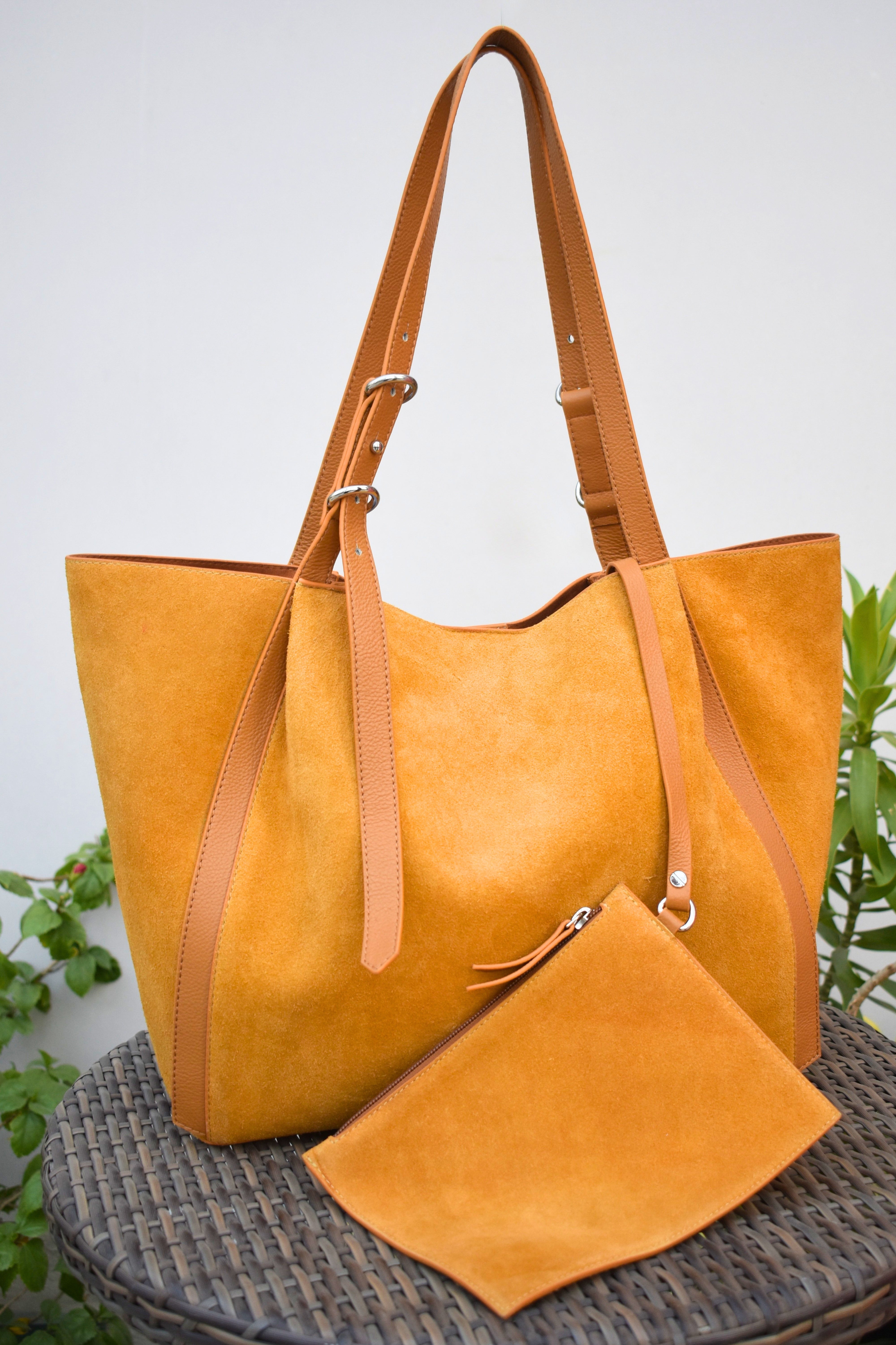 Amber Sun Suede Tote
