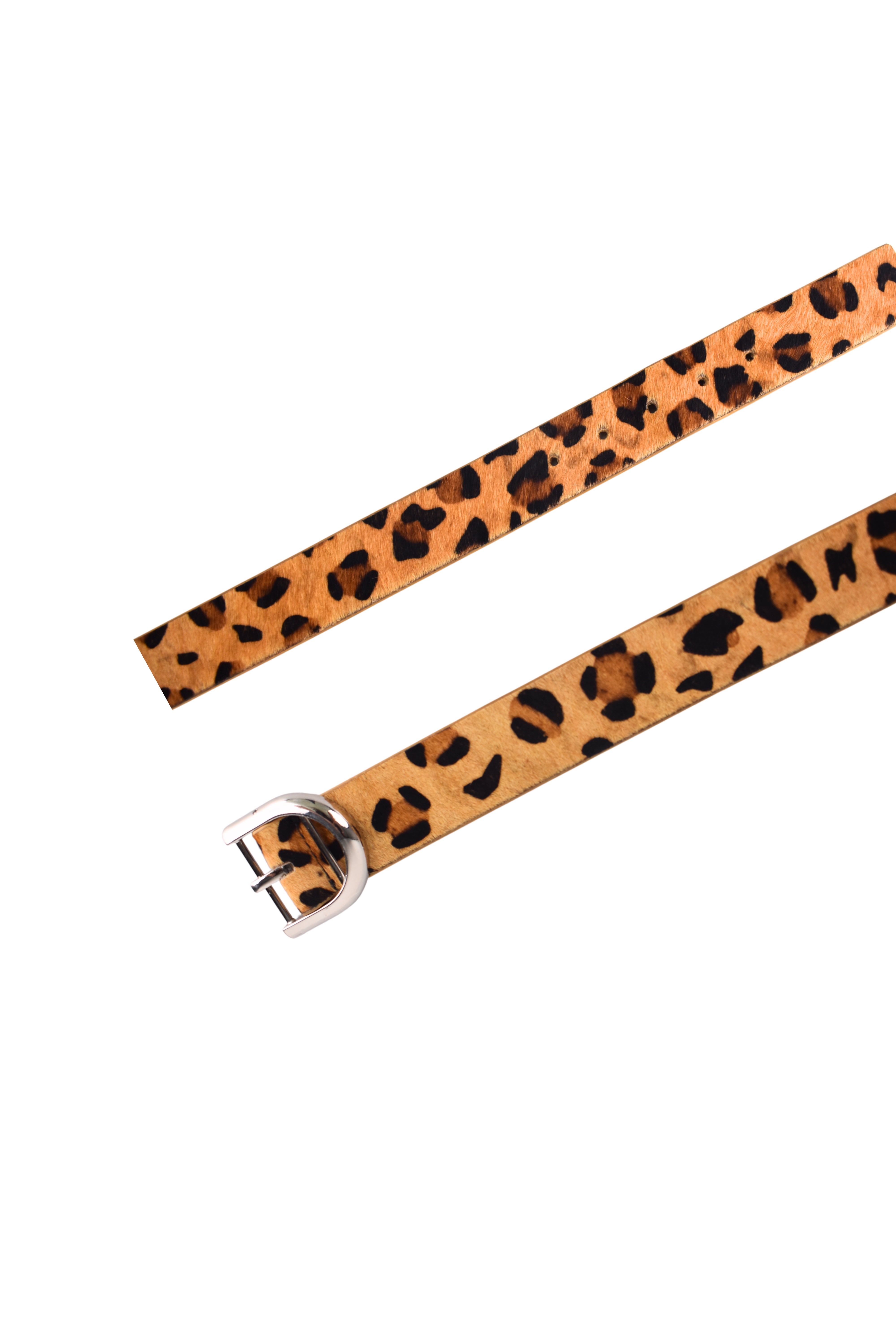 Savannah Spot Hair-On Leather Belt