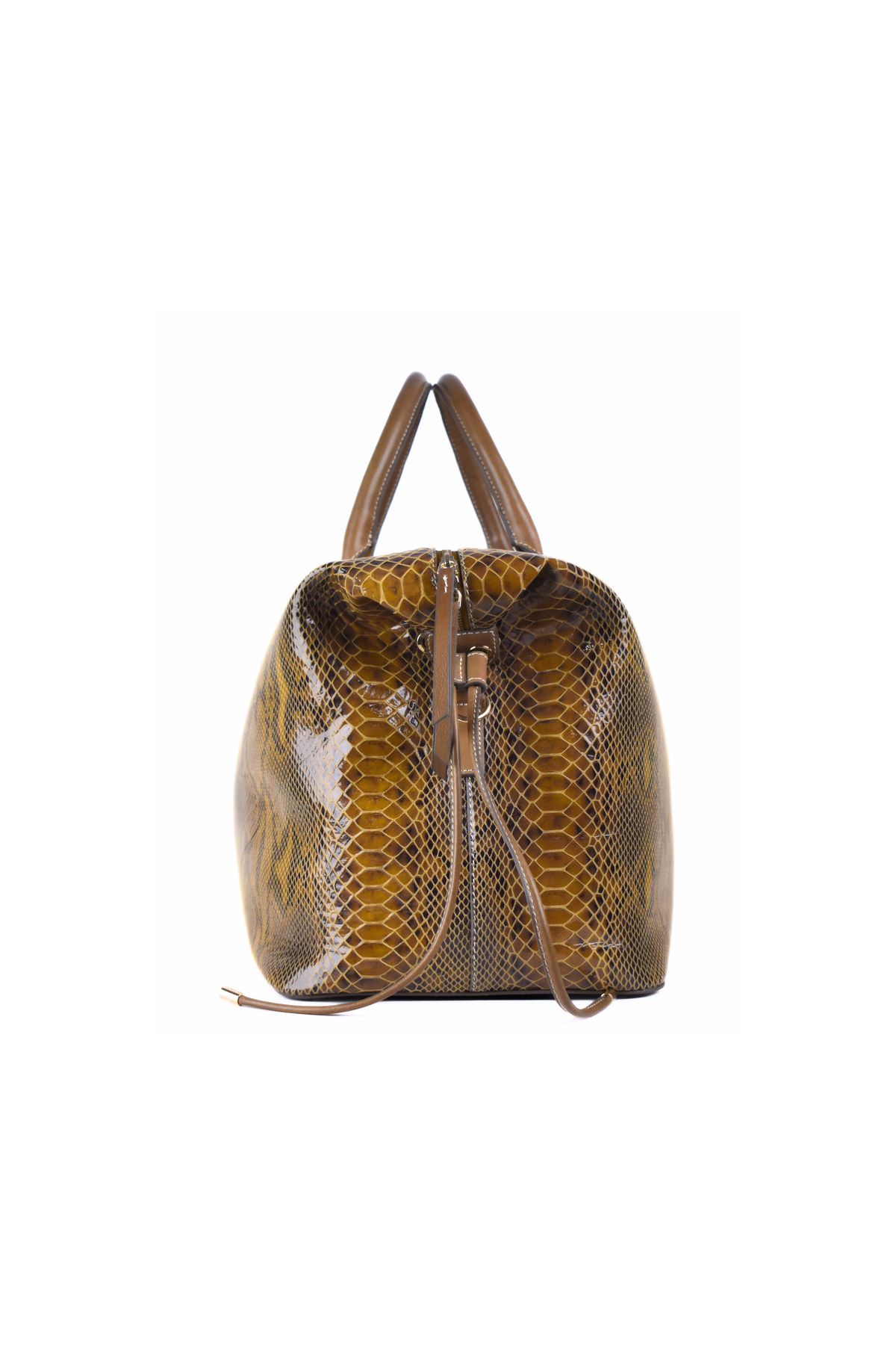 Snake Foil Leather Duffle Bag