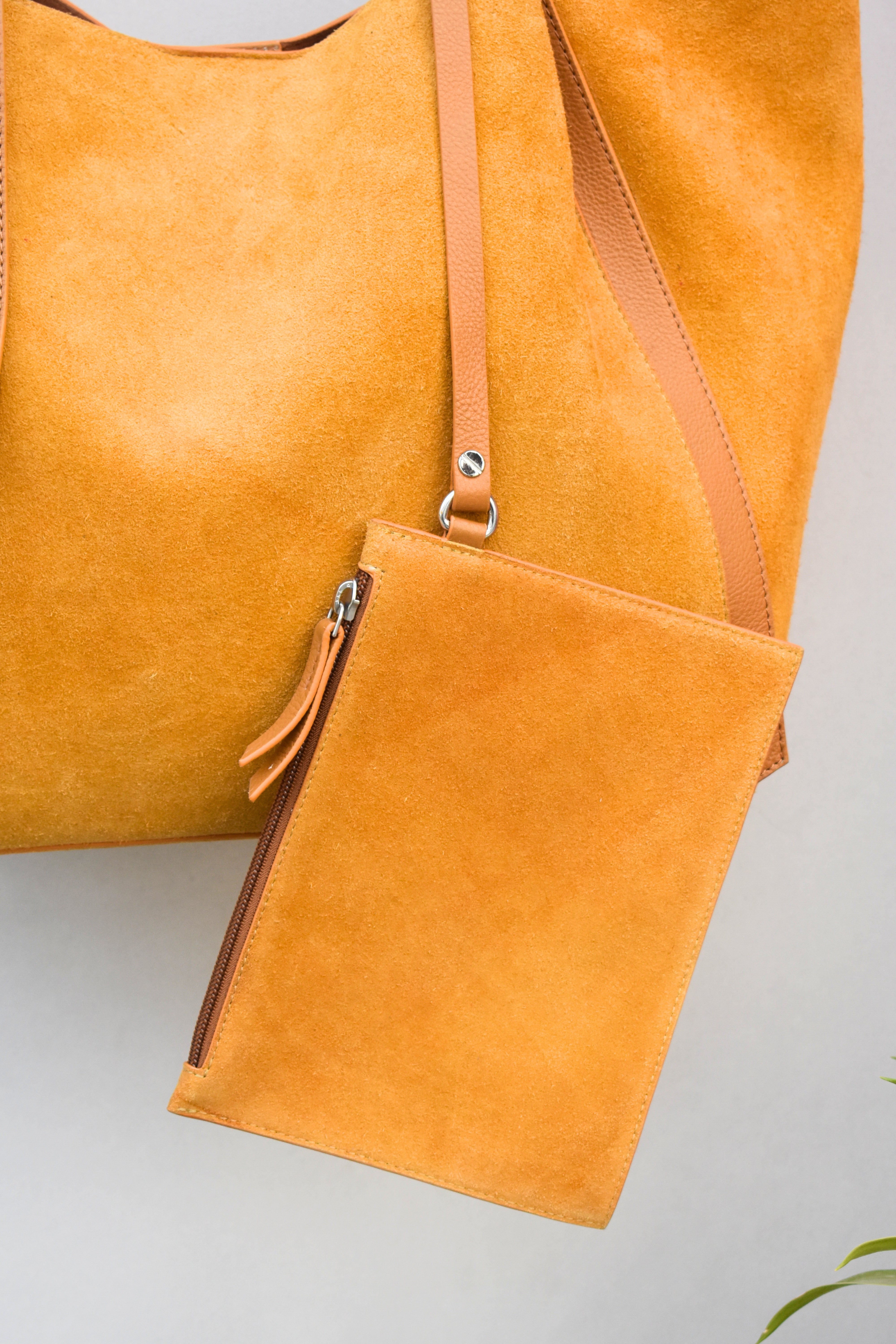 Amber Sun Suede Tote