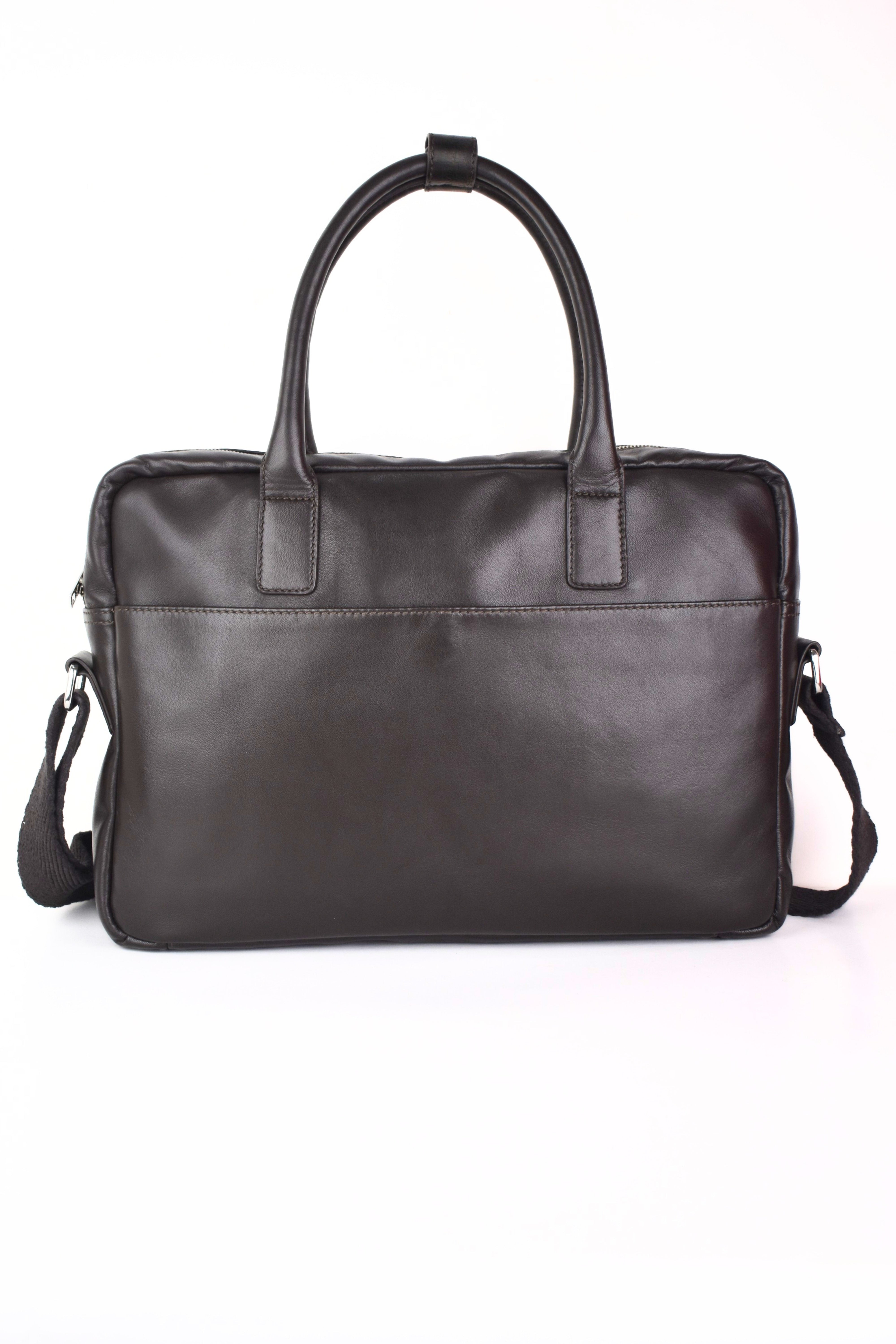 Ebony Elite Leather Laptop Bag
