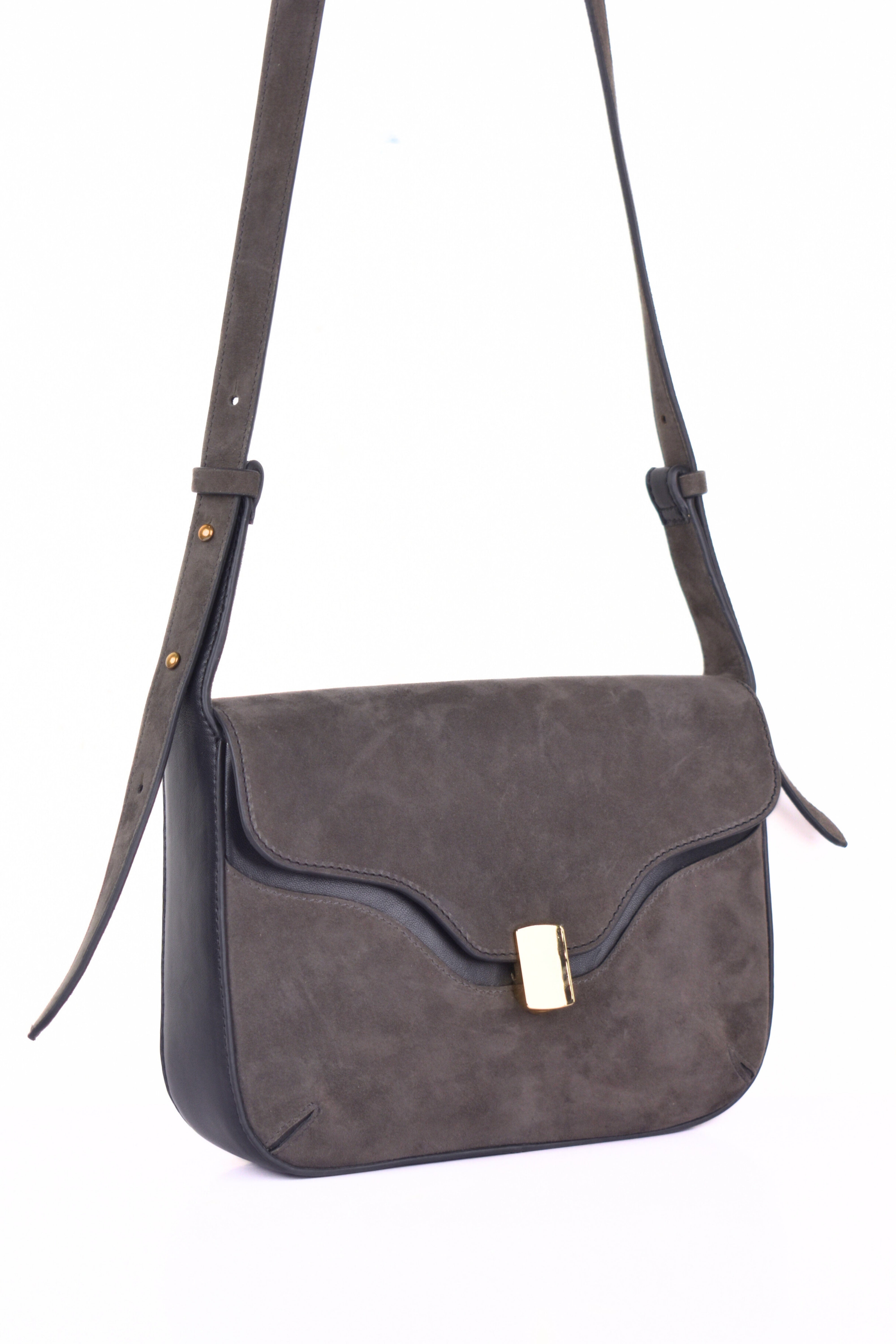 Charcoal Elegance Shoulder Bag