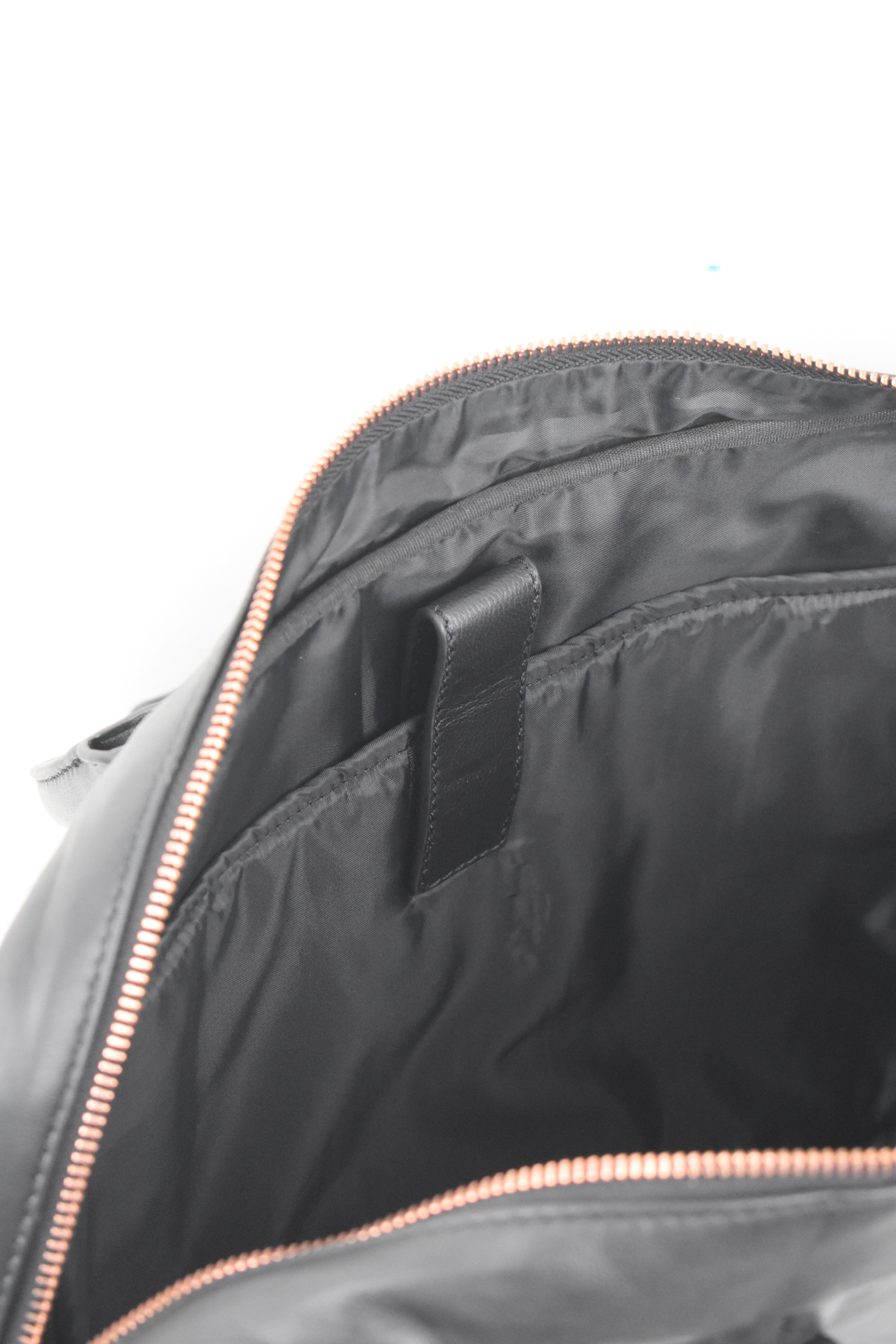 Executive Black Leather Laptop Bag