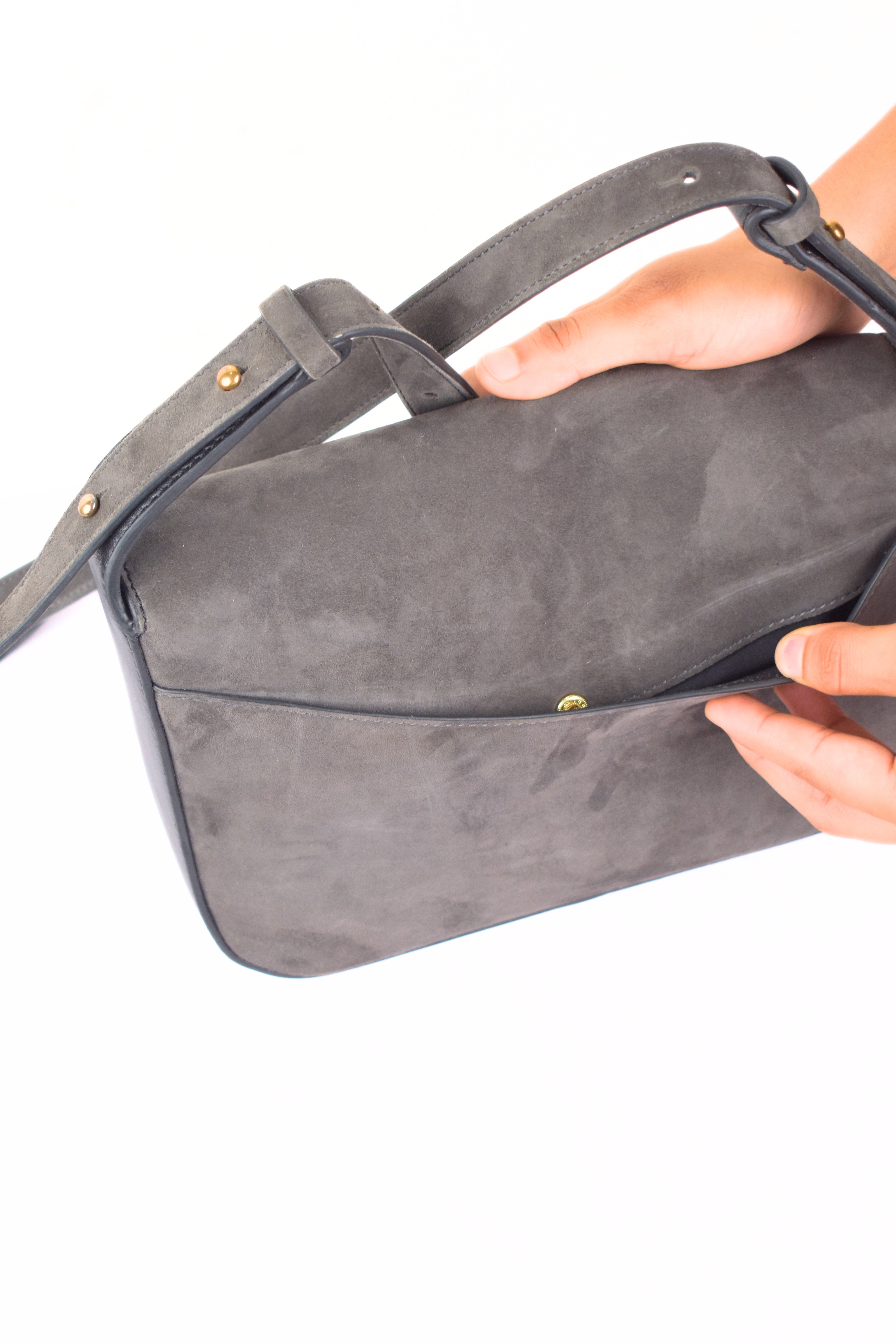 Charcoal Elegance Shoulder Bag