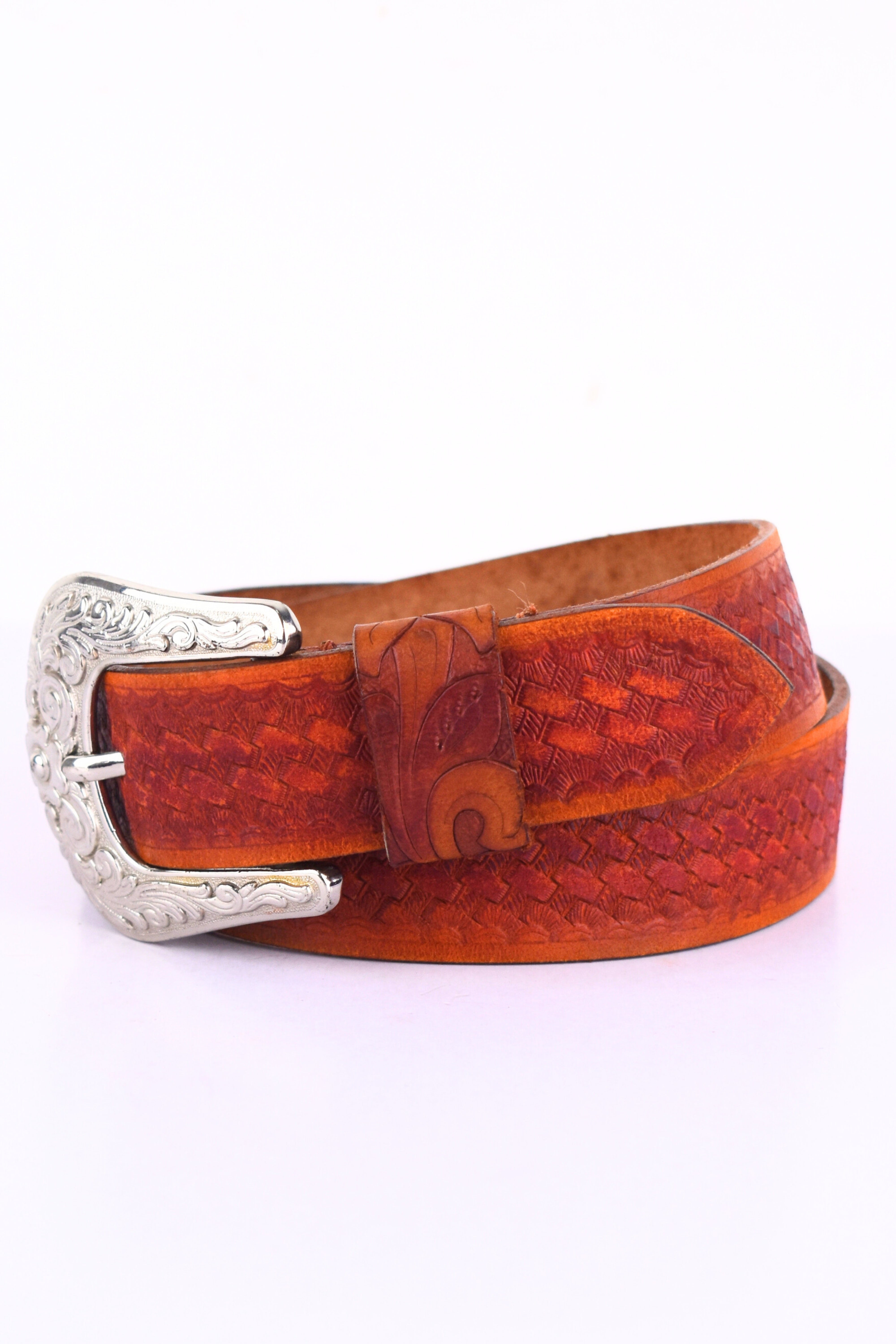 Western Ember Leather Belt