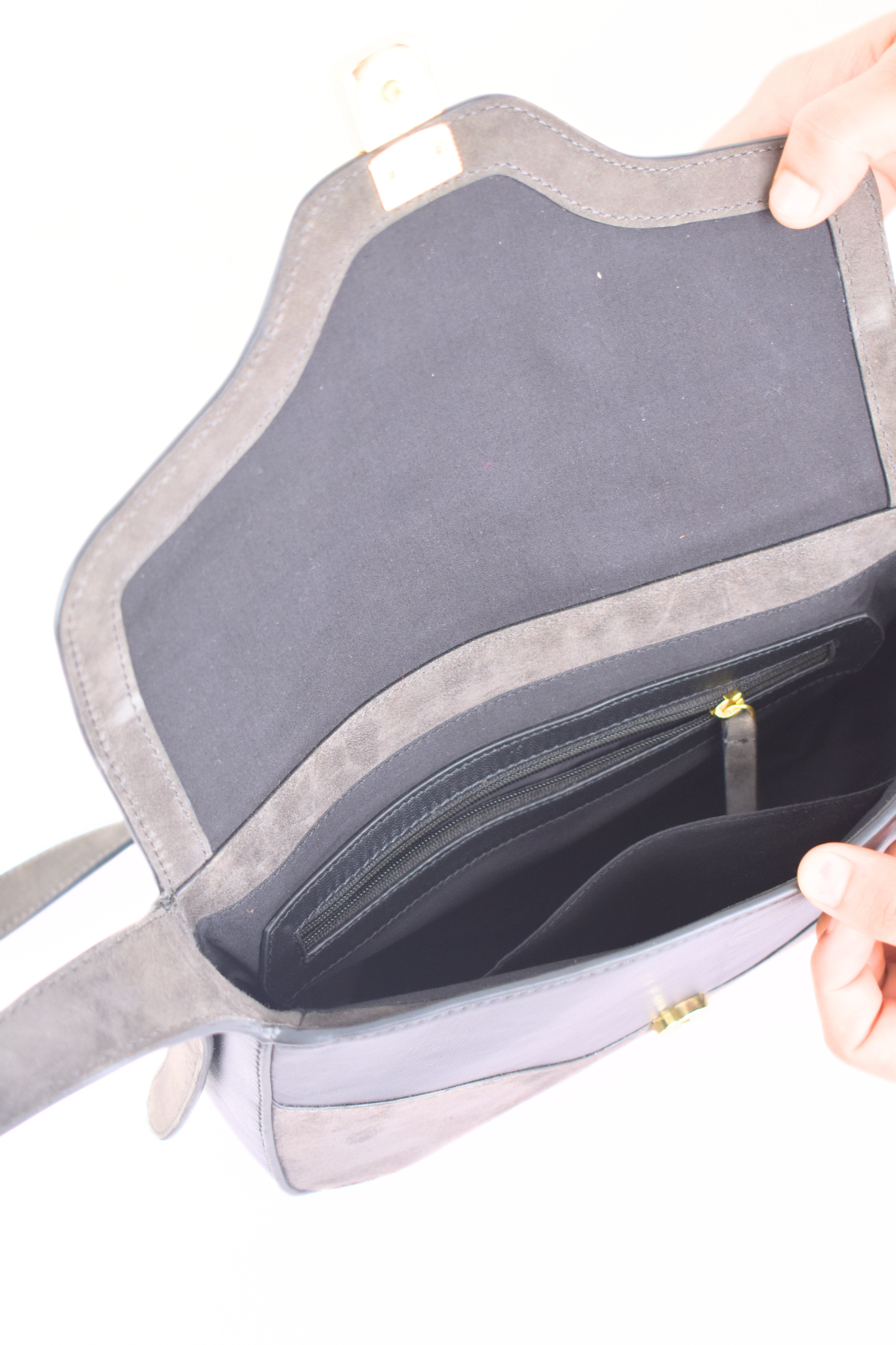 Charcoal Elegance Shoulder Bag