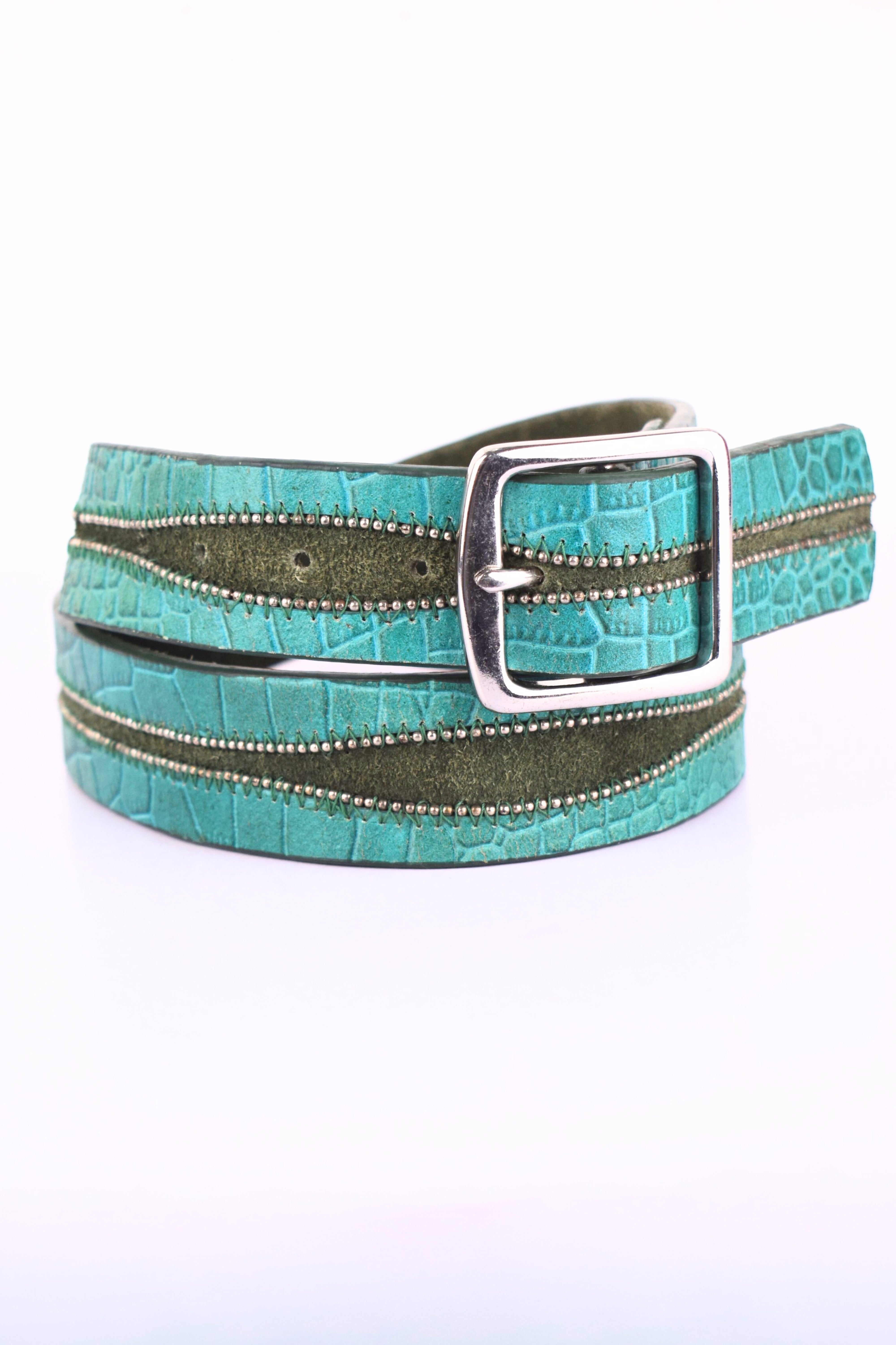 Aqua Ridge Leather Belt