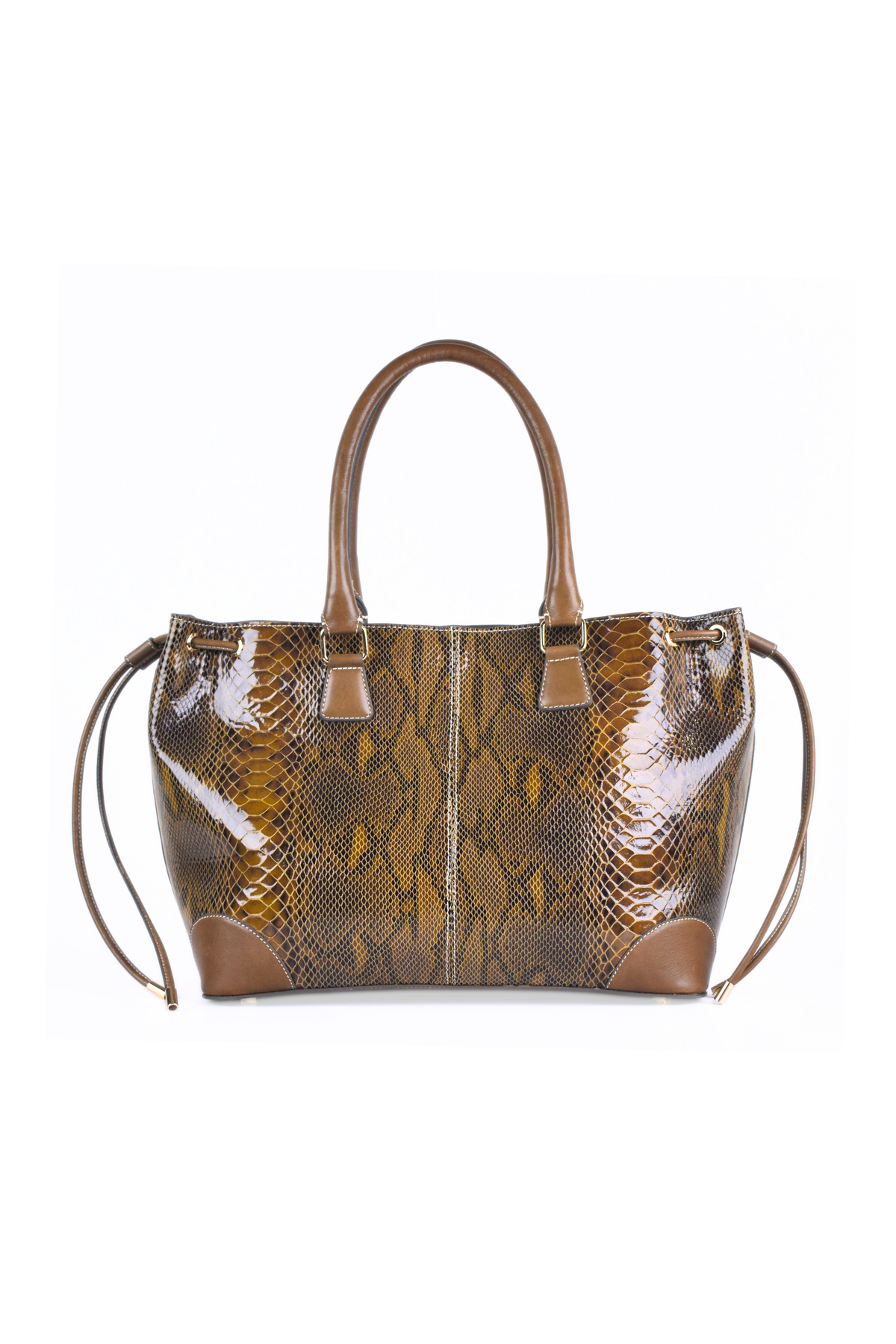 Snake Foil Leather Tote Bag
