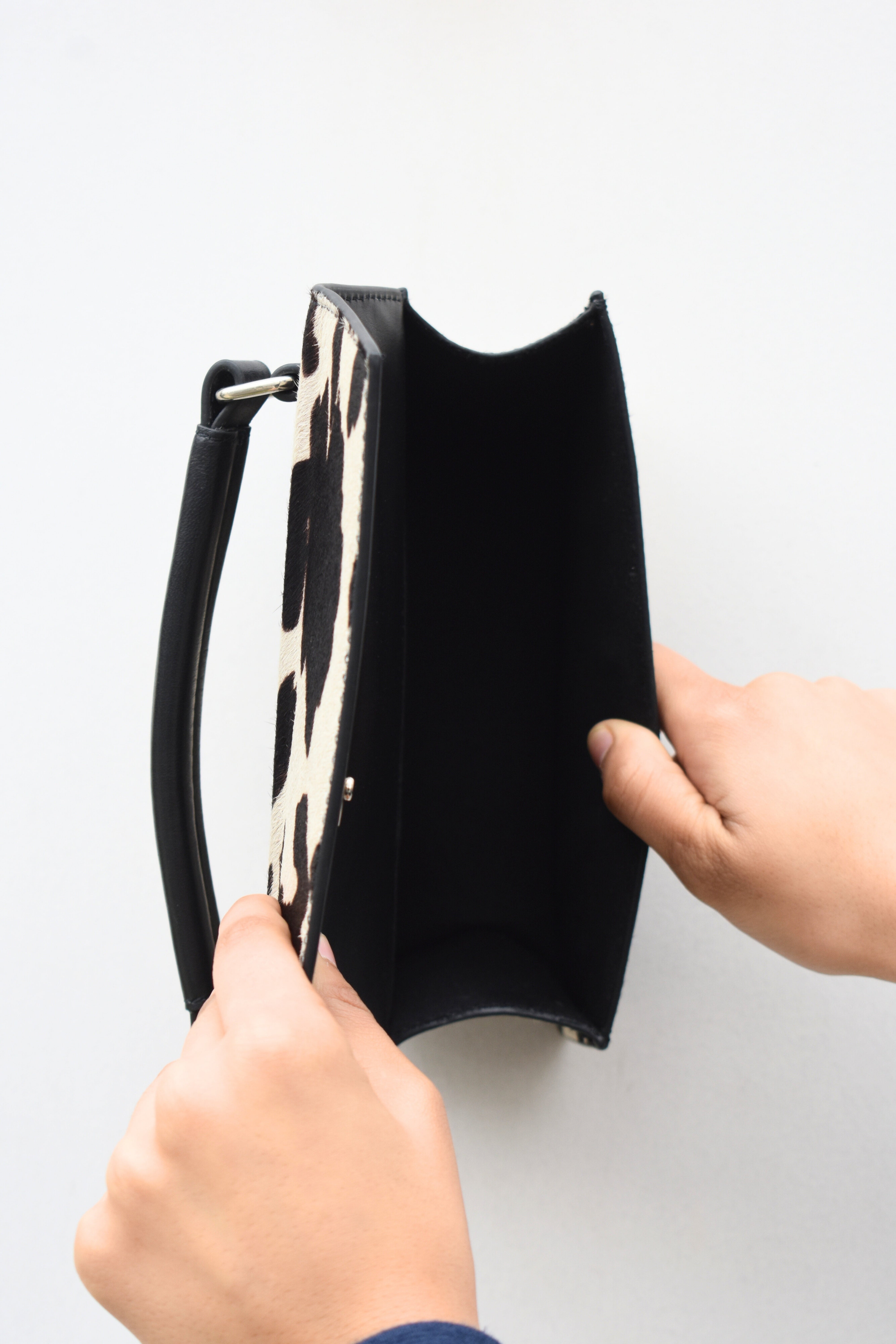 Chic Hair-On Leather Bag