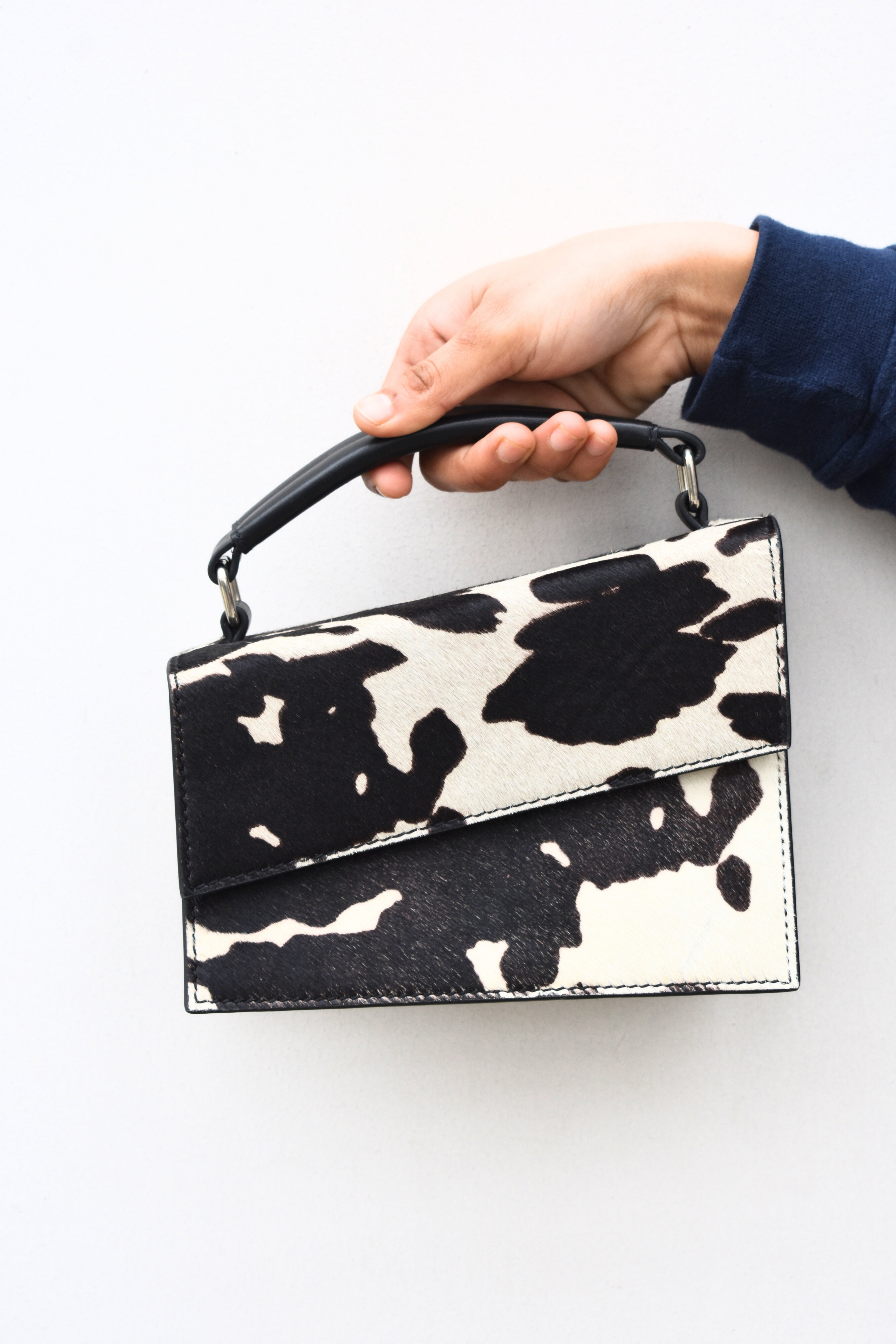 Chic Hair-On Leather Bag