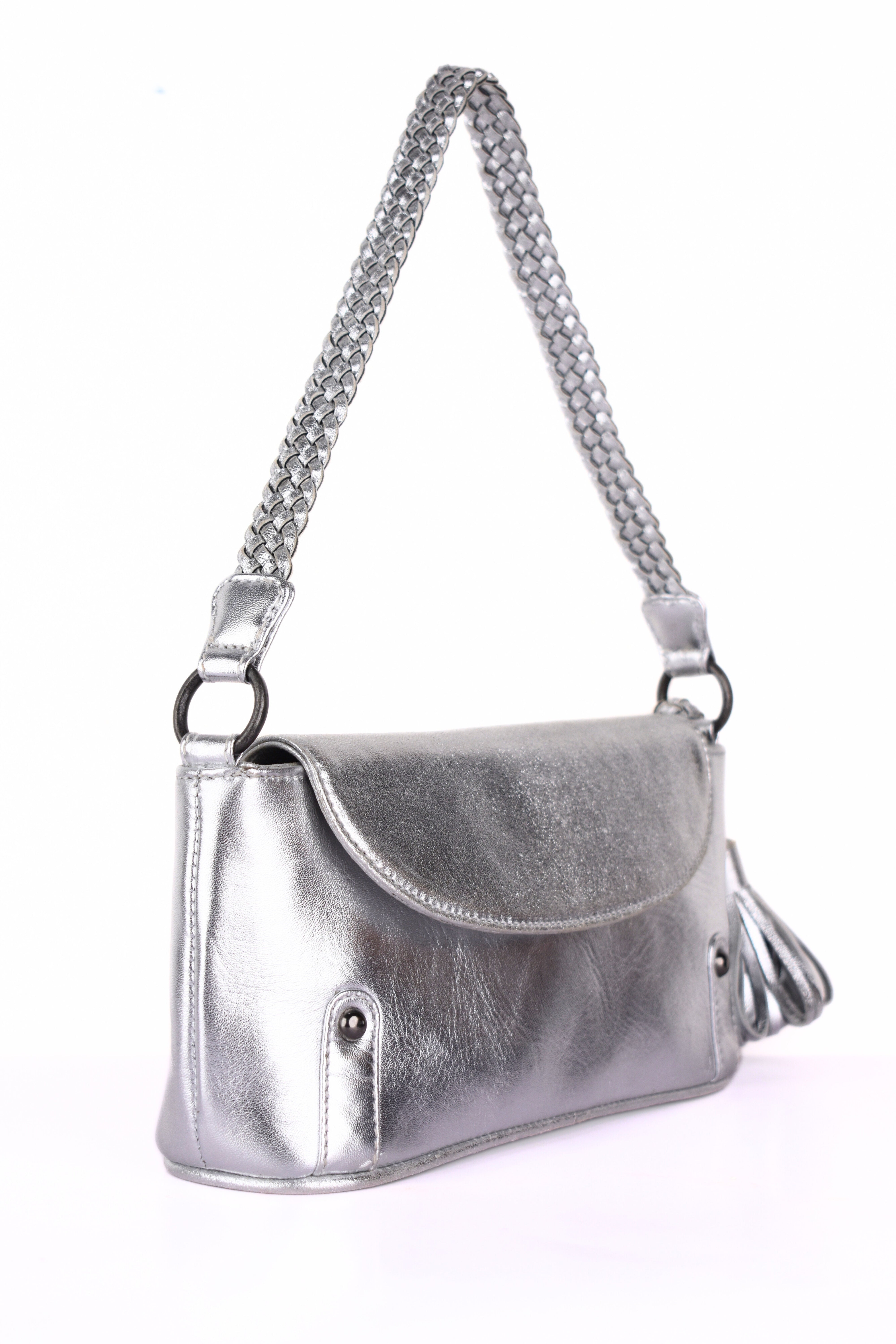 Silver Mirage Clutch Bag
