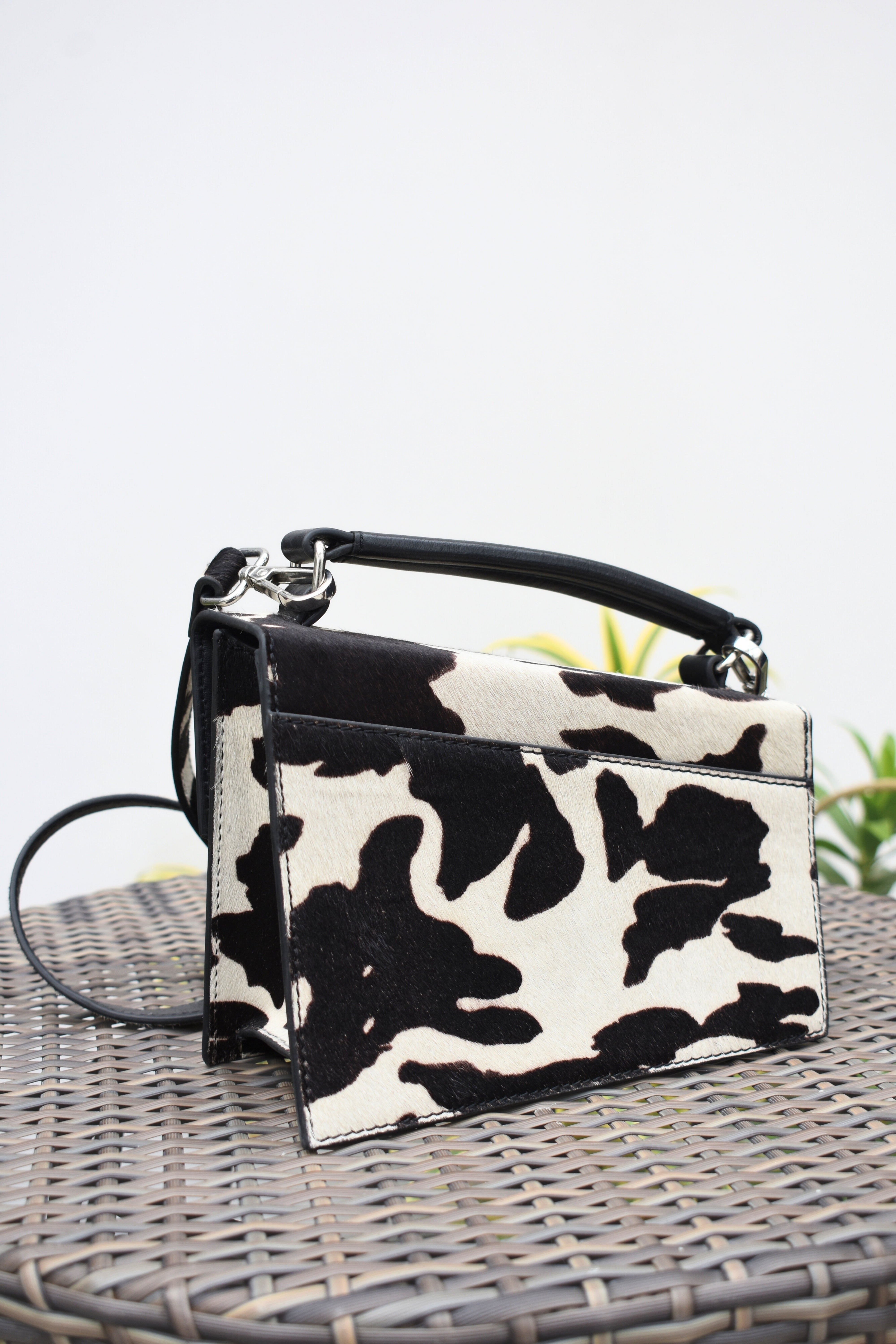 Chic Hair-On Leather Bag