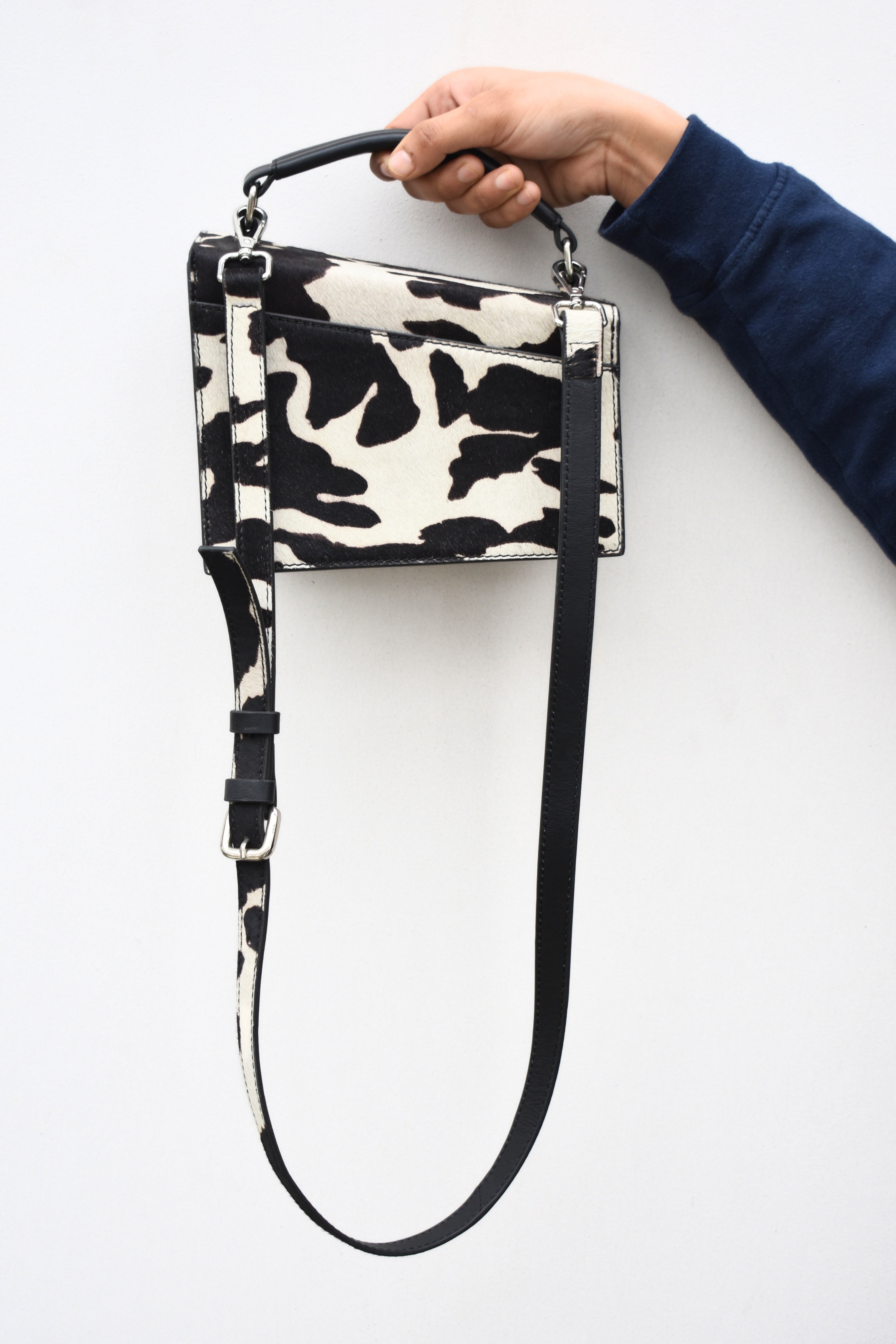 Chic Hair-On Leather Bag