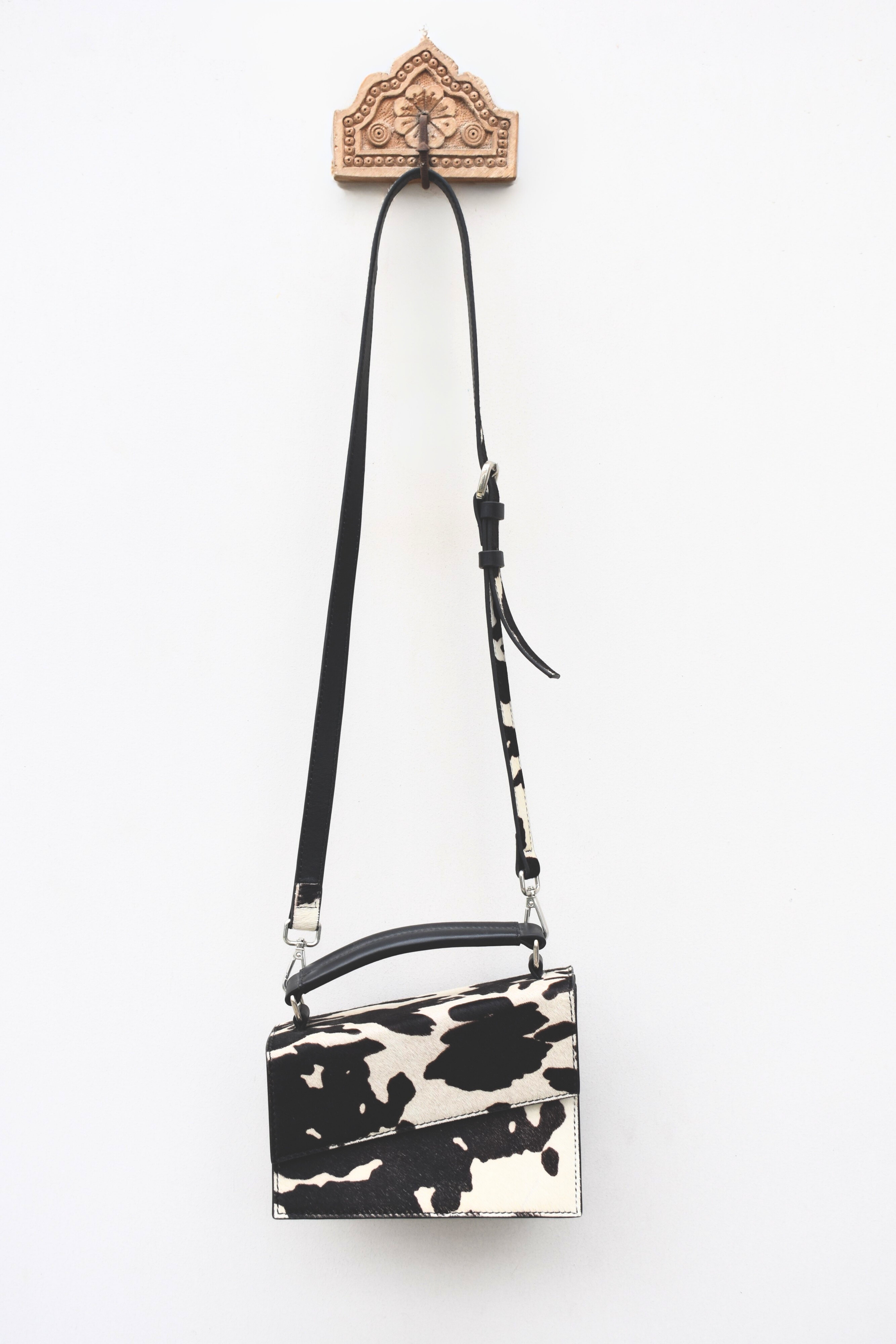 Chic Hair-On Leather Bag