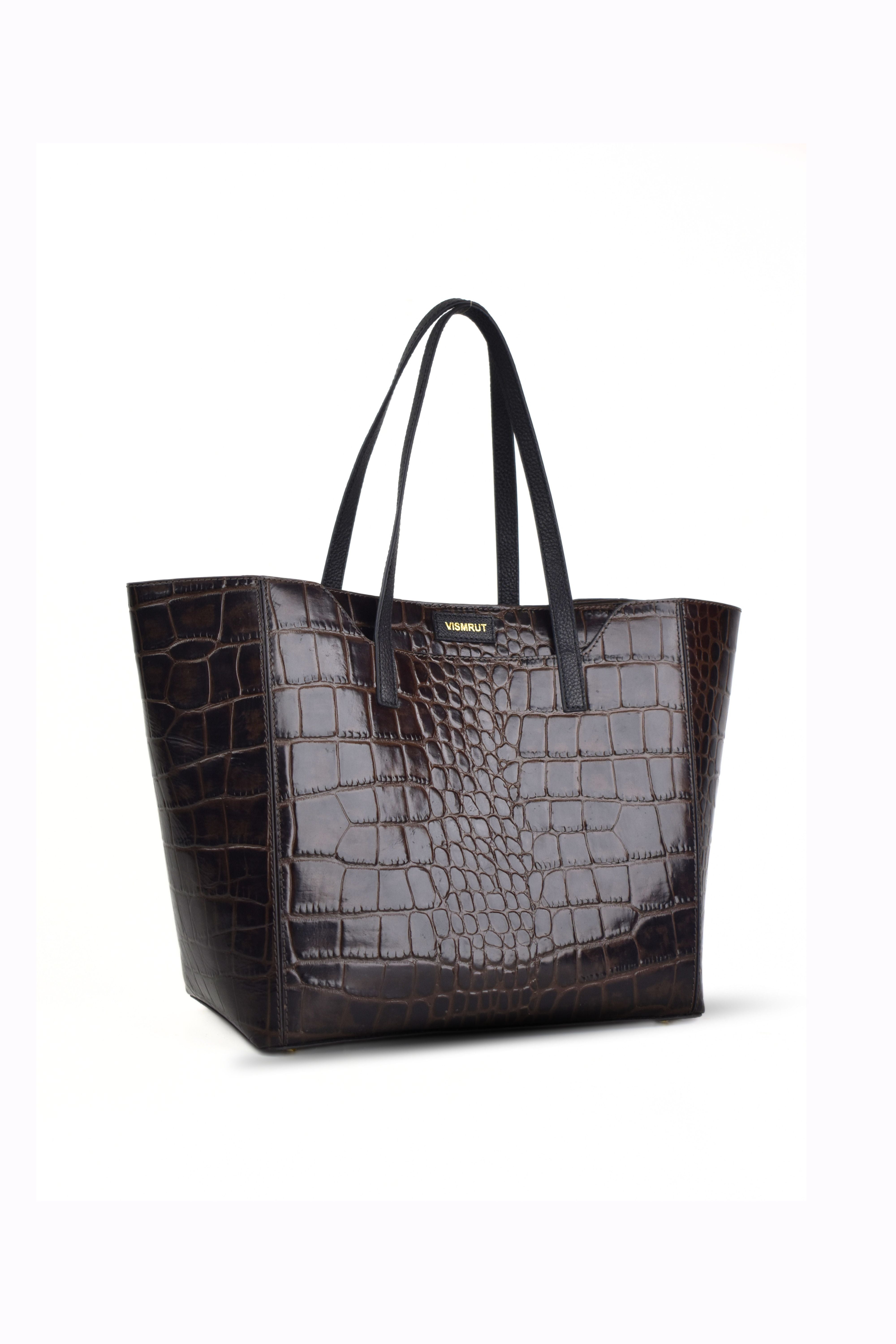 Noir Croco Luxe Tote