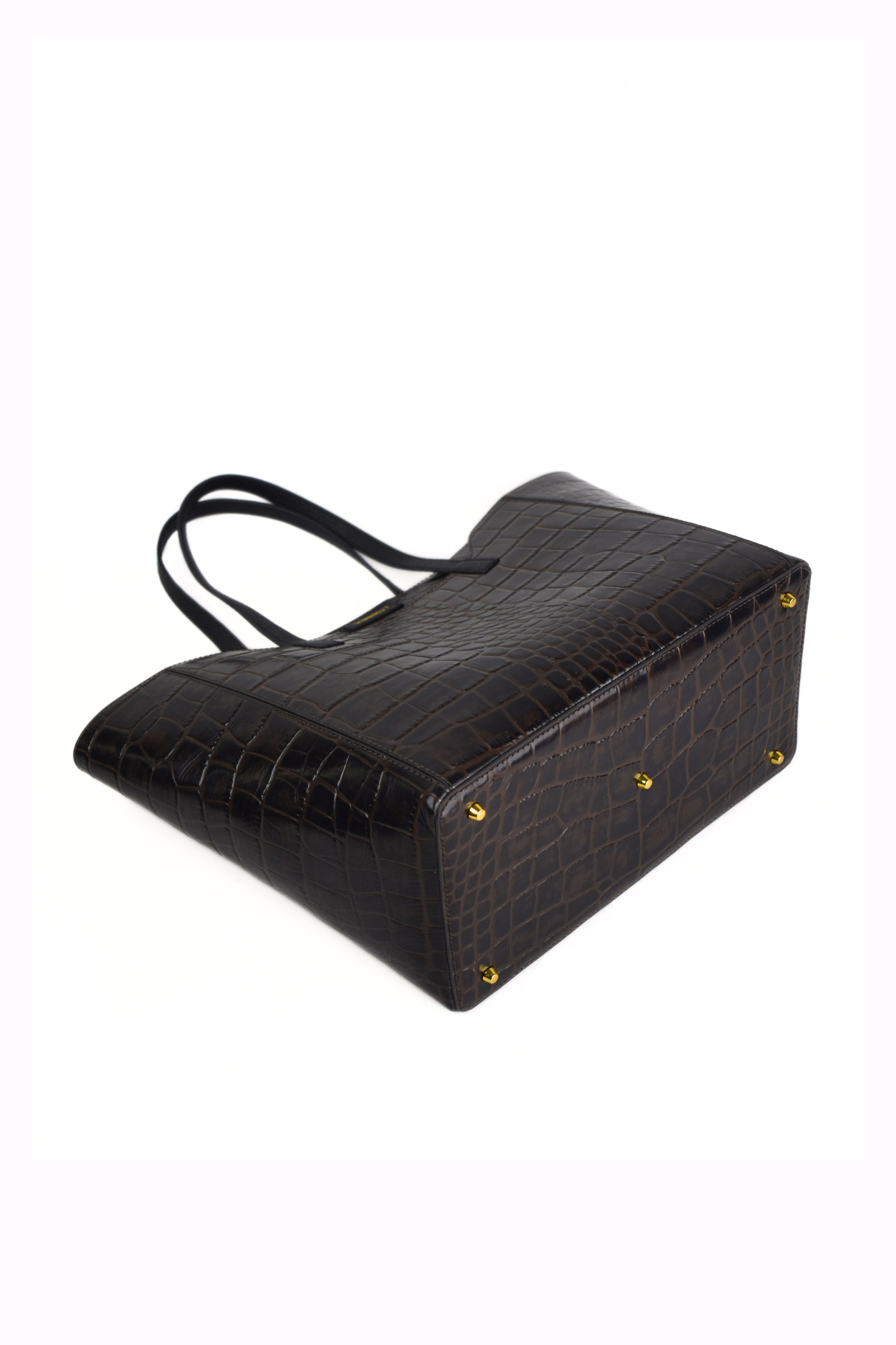 Noir Croco Luxe Tote