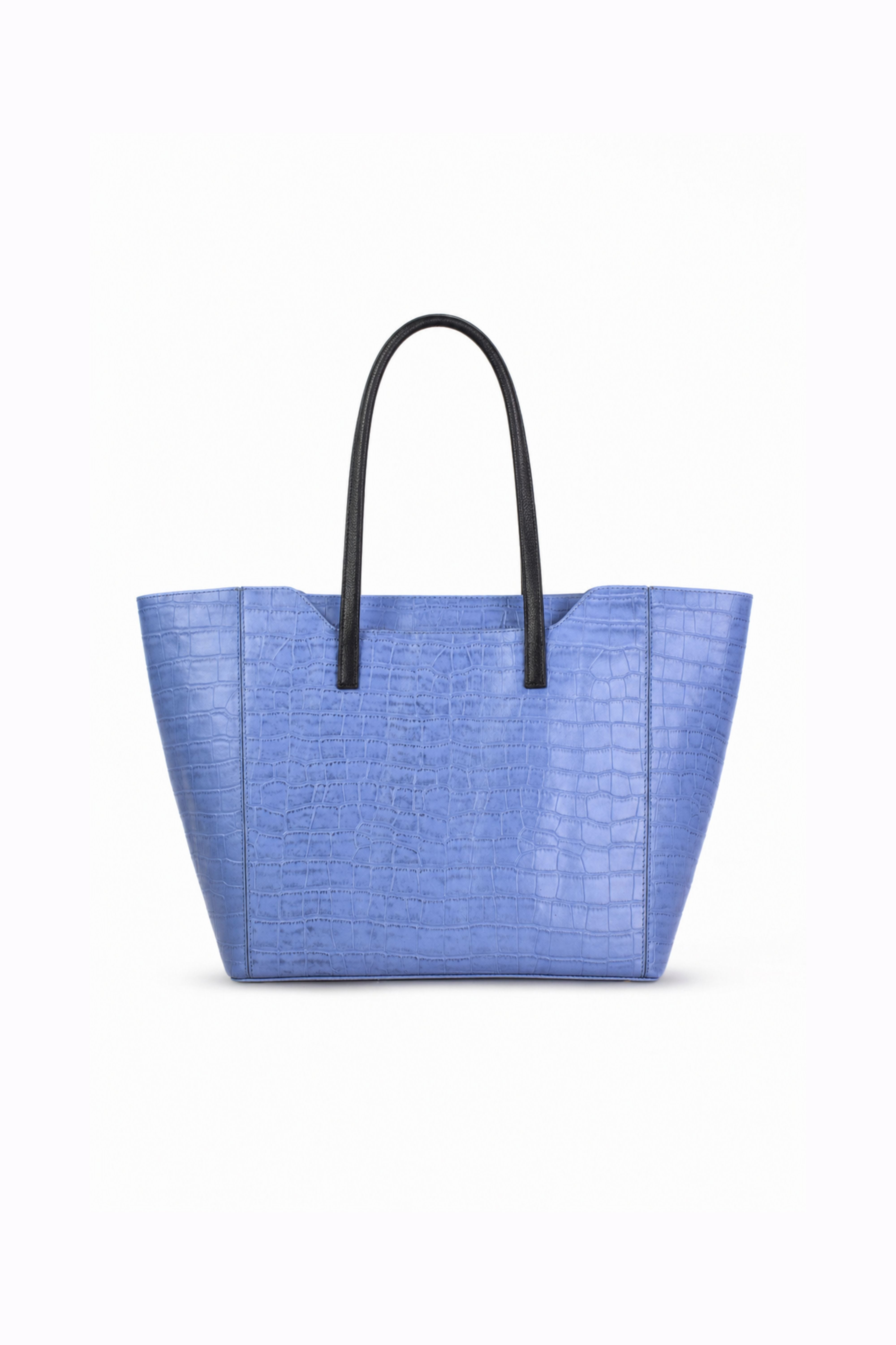 Azure Croco Luxe Tote