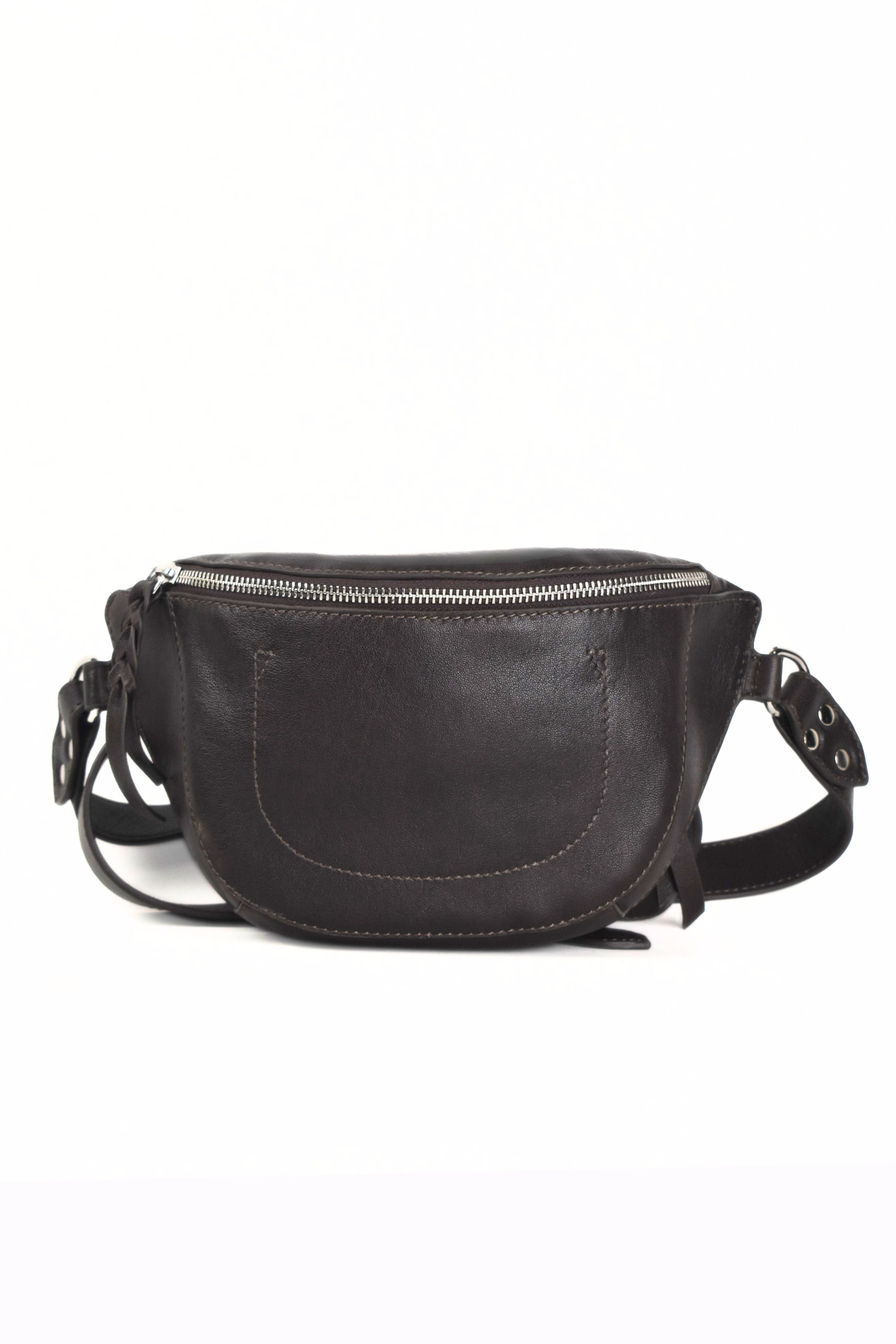 Noctra Curve Leather Belt Bag